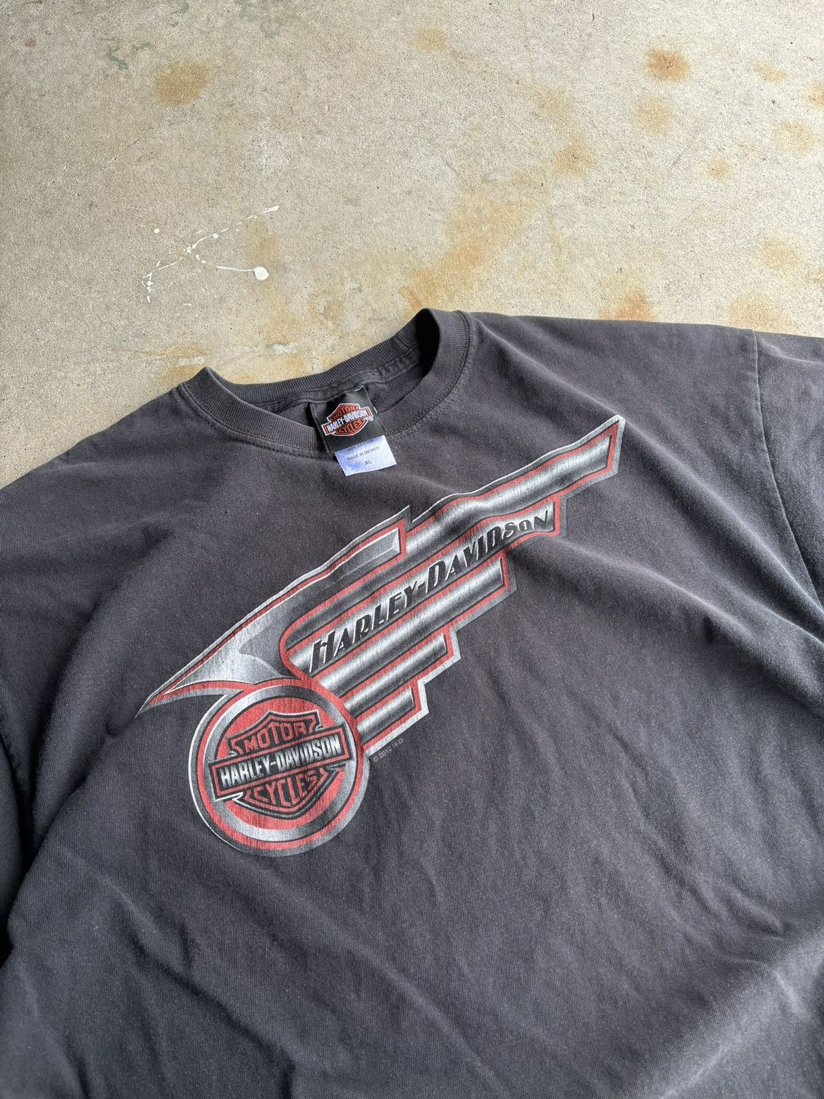 Harley Davidson Vintage Early 2000s Harley Davidson Grunge Kelowna Boxy Tee Size US L / EU 52-54 / 3 - 3 Thumbnail