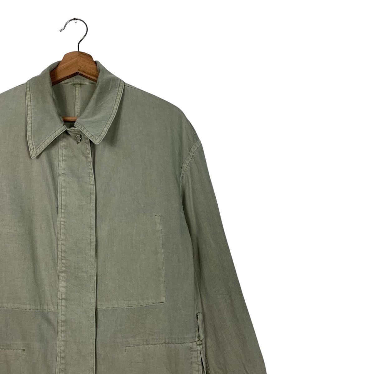 Lemaire × Uniqlo Uniqlo X LEMAIRE Faded Green Long Coat Jacket #2729-C123 Size US L / EU 52-54 / 3 - 6 Thumbnail