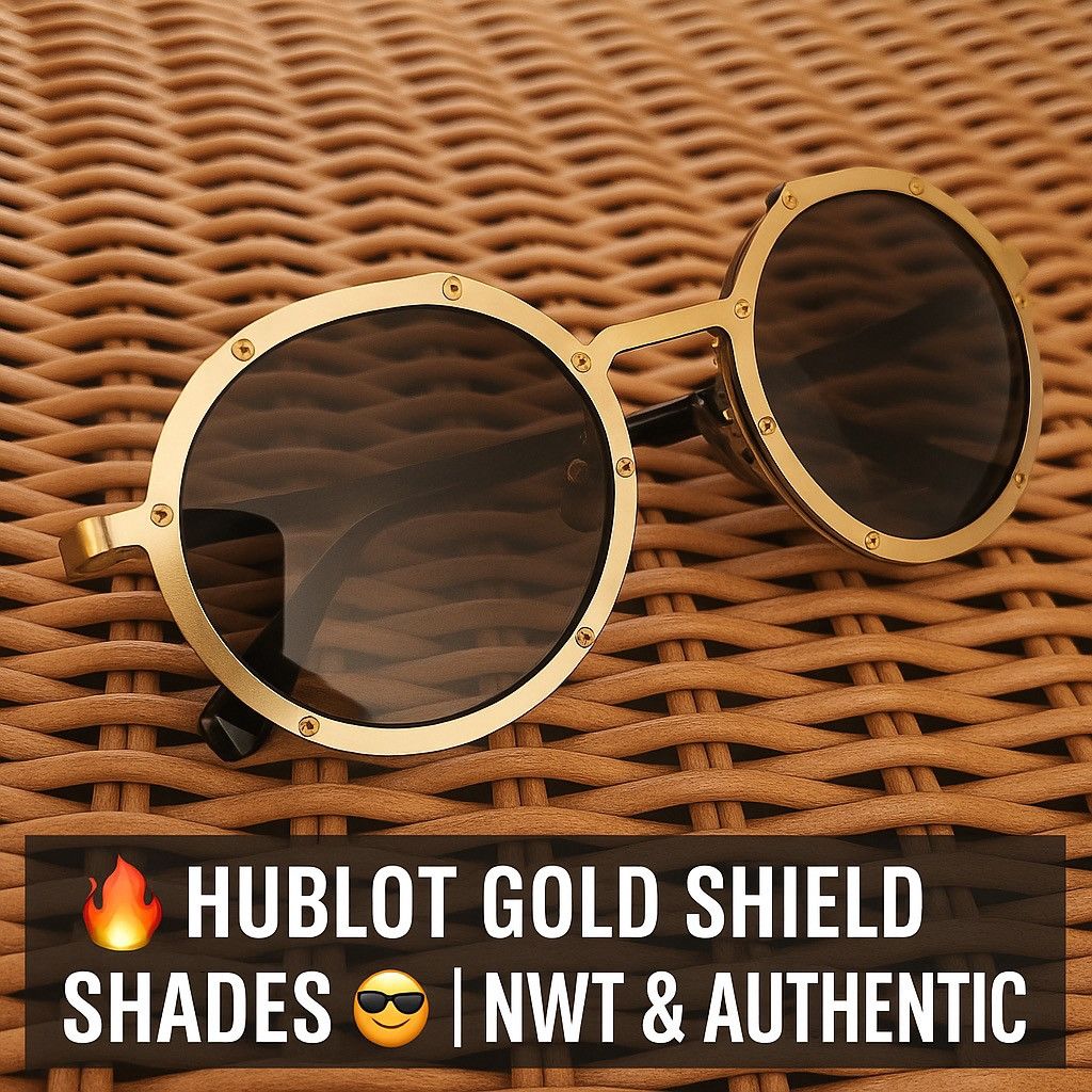 Hublot Hublot Tech Shield Sunglasses H006 Gold/Bue Pristine CASE Size ONE SIZE - 4 Thumbnail