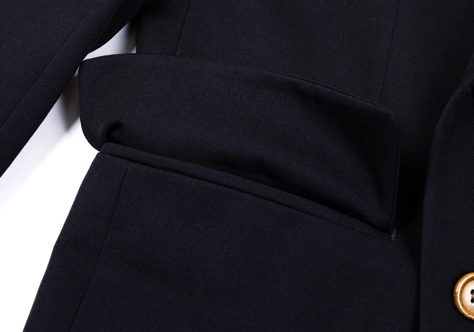 Jean Paul Gaultier Double-Breasted Jacket with Kanji Print in Navy 48 Size US M / EU 48-50 / 2 - 11 Thumbnail
