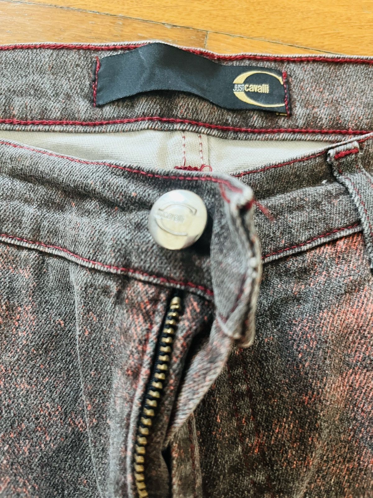 Roberto Cavalli Roberto Cavalli Vintage Black Jeans with Red Fade – size M Size 28" / US 6 / IT 42 - 3 Thumbnail