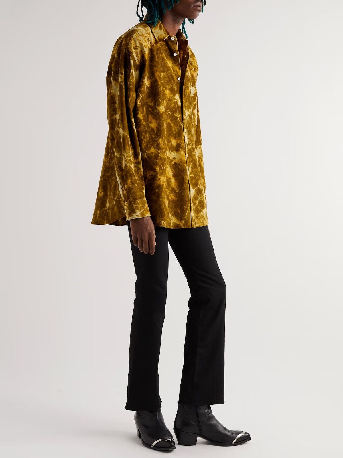 Celine × Hedi Slimane Rare TIE DYED VELOUR shirt $1300 xl NEW Size US M / EU 48-50 / 2 - 1 Thumbnail