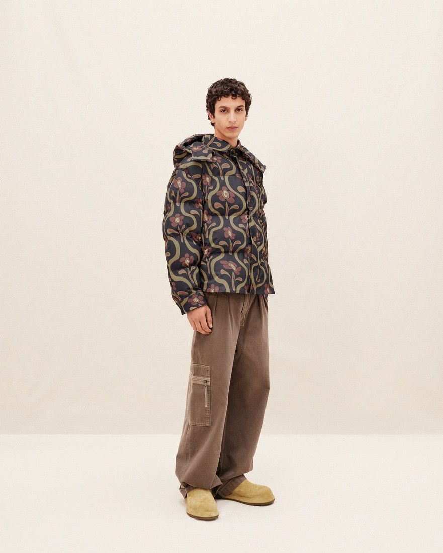 Jacquemus o1mle0625 La doudoune Chemise Jacket in Print Brown Flowers Size US M / EU 48-50 / 2 - 3 Thumbnail