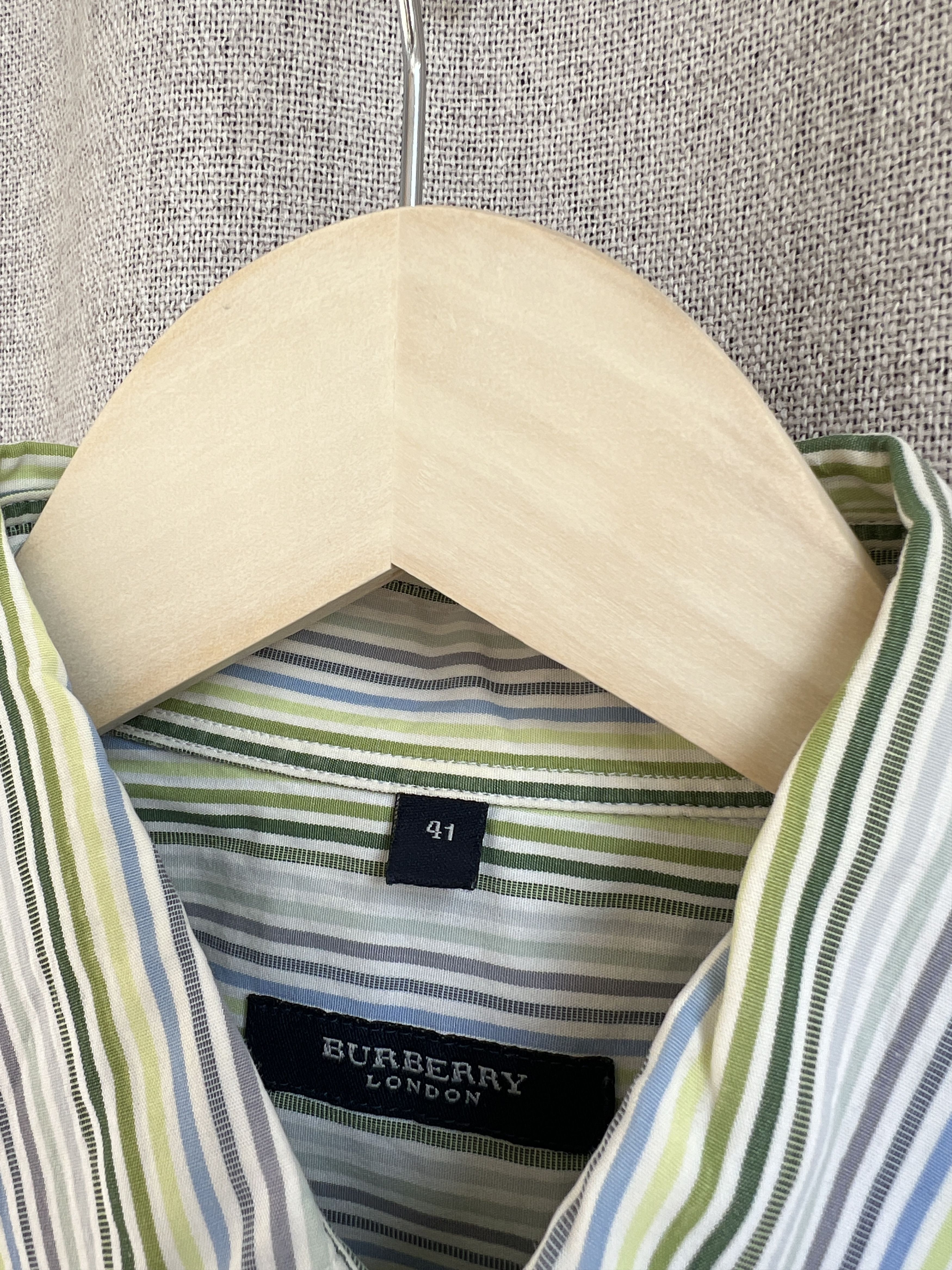 Burberry Vintage Burberry Pocket Logo Striped Button Up Shirt Size US L / EU 52-54 / 3 - 5 Thumbnail