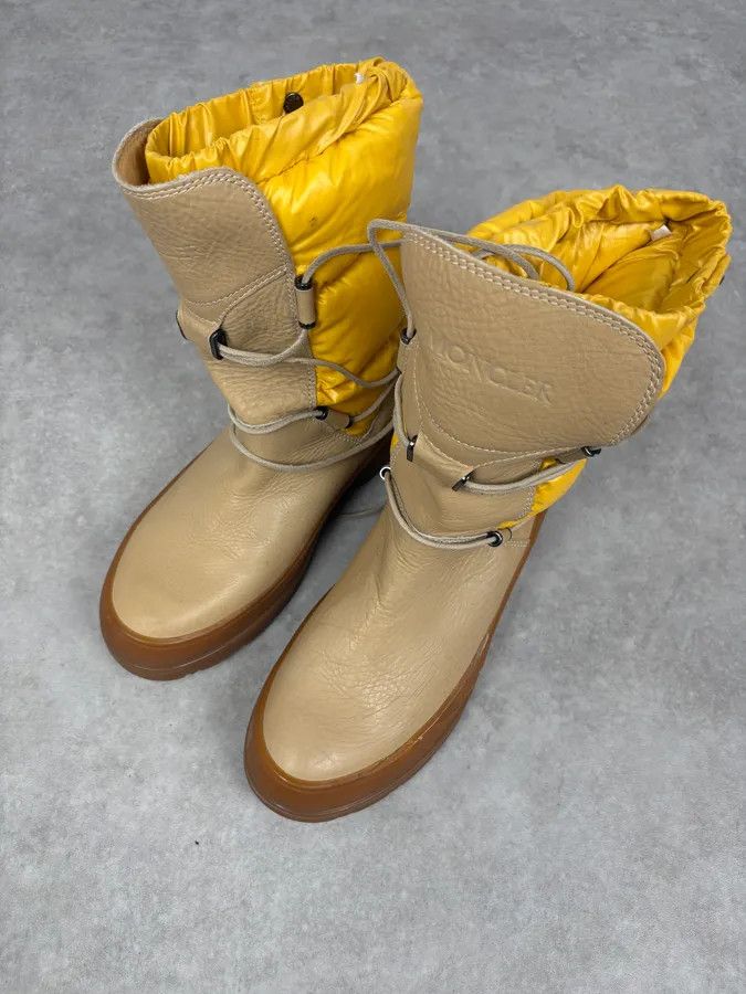 Moncler Moncler Yellow Cozy Leather Puffer Ski Boots Size US 10 / EU 43 - 3 Thumbnail