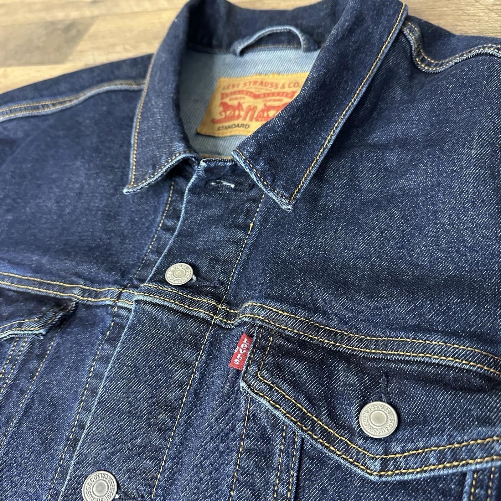 Levi's LEVIS Mens XXL Trucker Jacket Blue Standard Fit Year 2024 Size US XXL / EU 58 / 5 - 3 Thumbnail