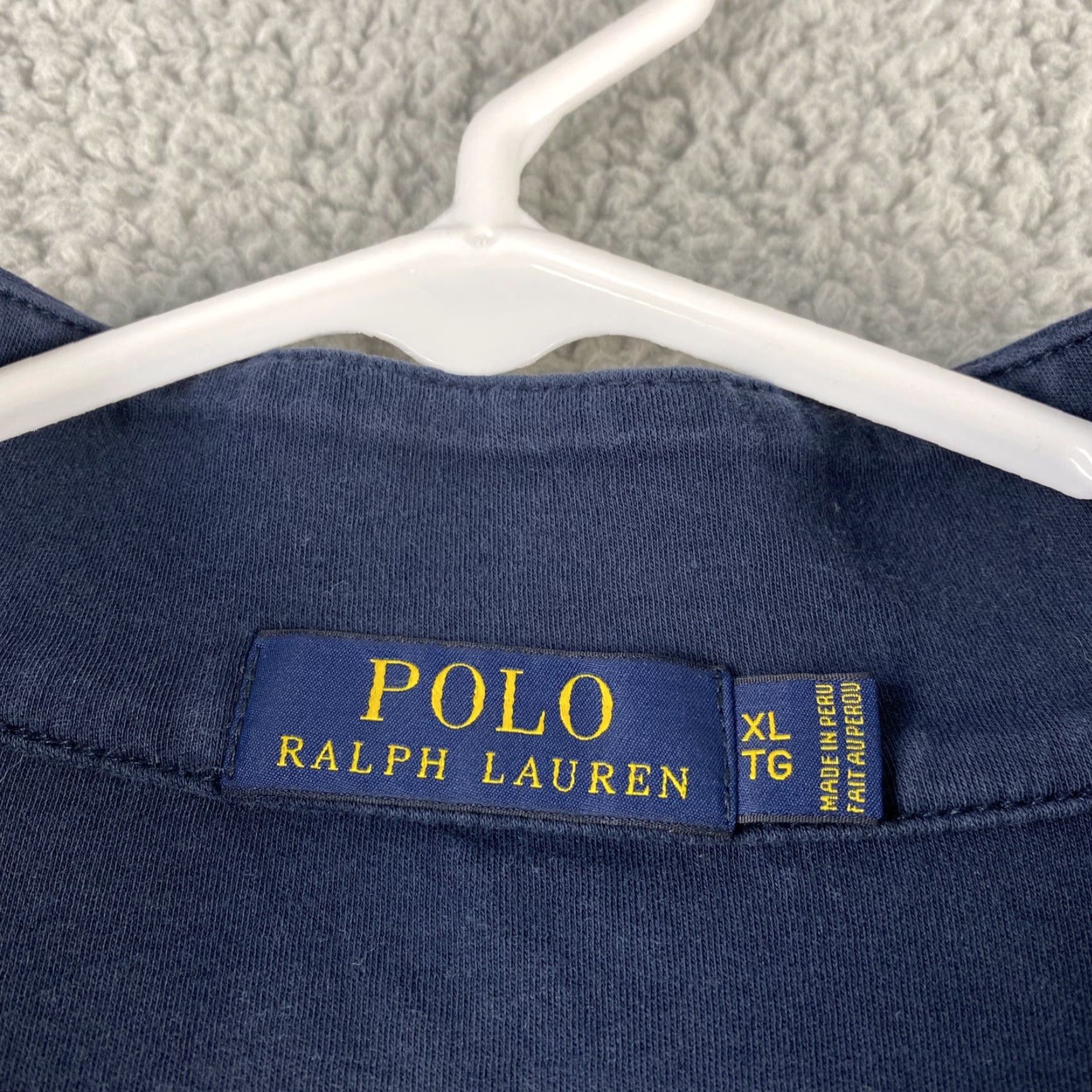 Polo Ralph Lauren Polo Ralph Lauren Mens XL Blue 1/4 Zip Mock Neck Pullover Sweater Lightweight Cotton Size US XL / EU 56 / 4 - 4 Thumbnail