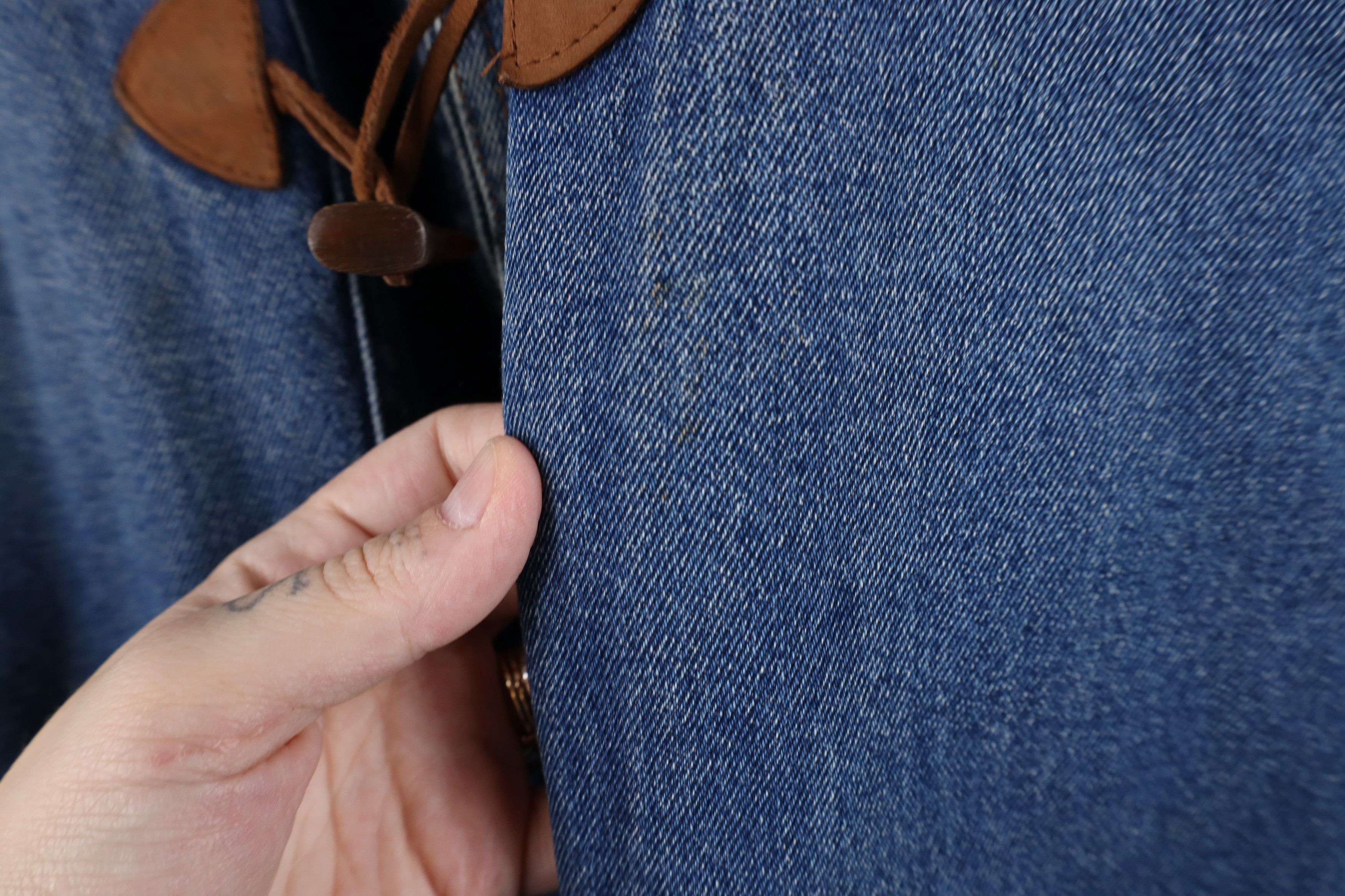 Vintage Vintage 90s Streetwear Distressed Toggle Button Denim Jacket Size 3XL / US 20-22 - 8 Thumbnail