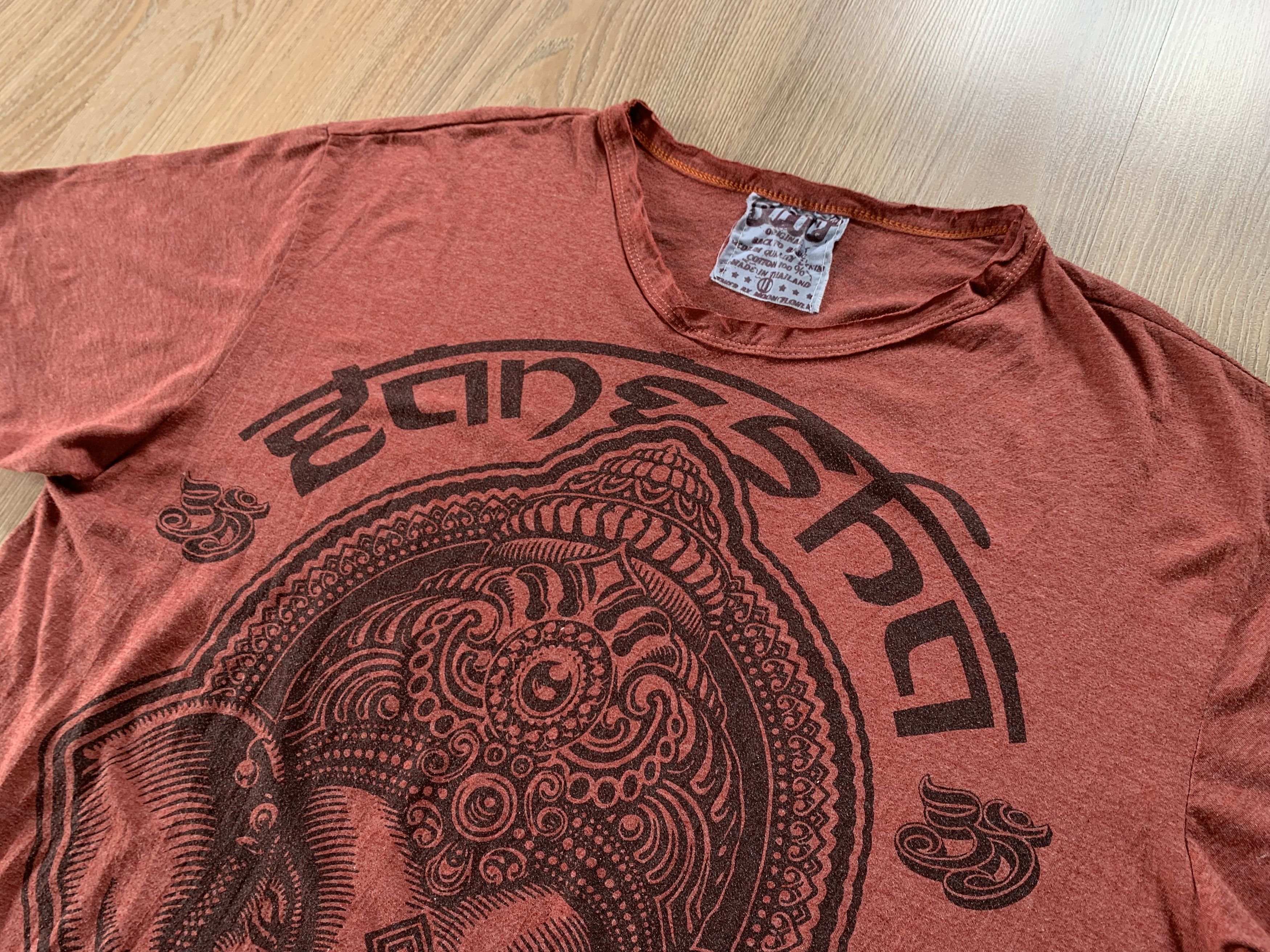 Japanese Brand Sure Vintage Cotton Turqoise Printed T Shirt Size US L / EU 52-54 / 3 - 4 Thumbnail