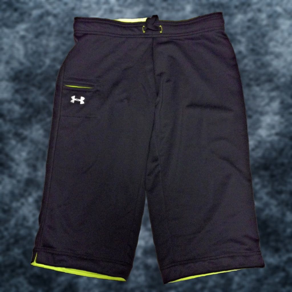 Under Armour Under Armour Womens Athletic Shorts Black Green Recycled Drawstring XS Short New N/A Size 26" / US 2 / IT 38 - 1 Thumbnail