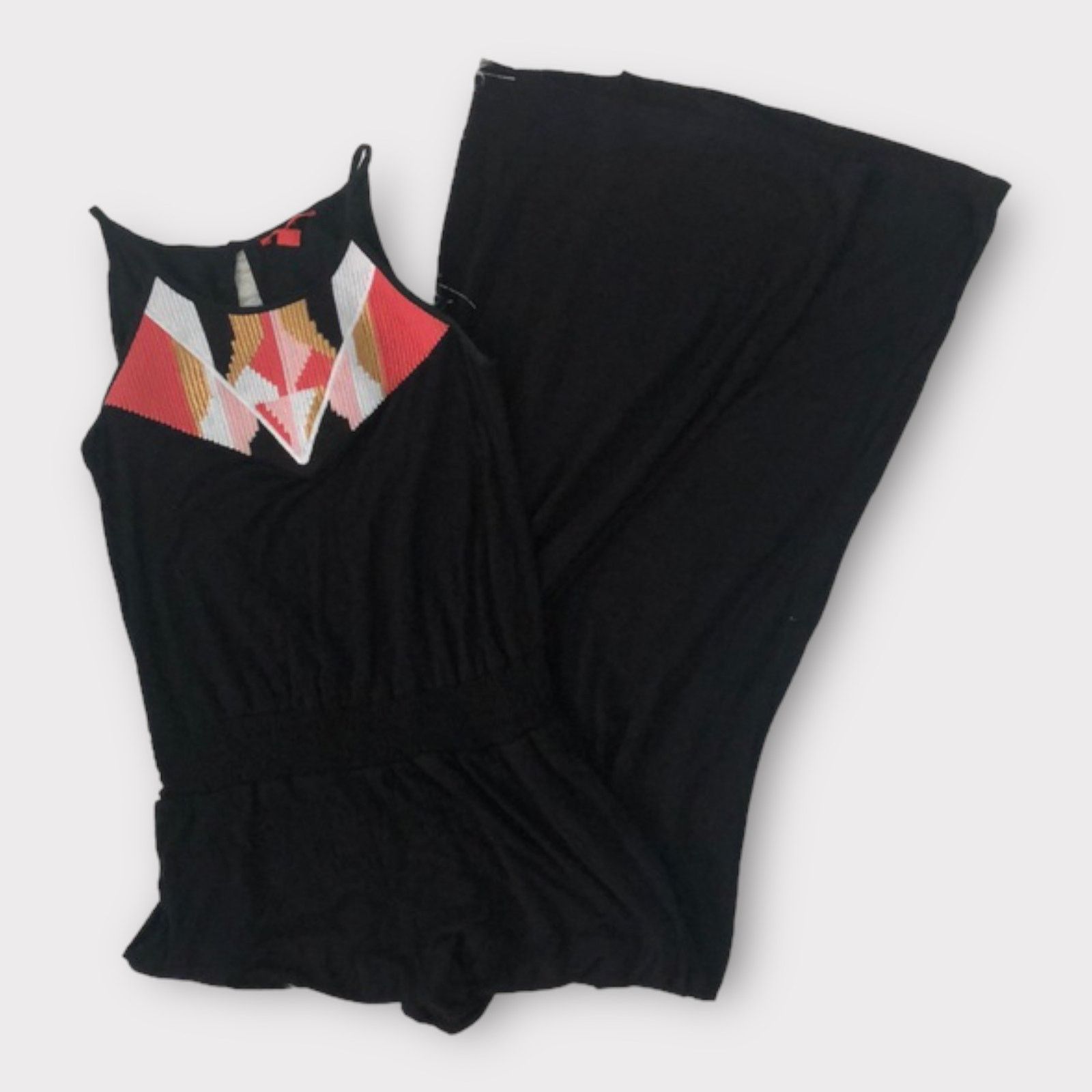 Nordstrom Chelsea and Violet | Boho Indie Wide Leg Jumpsuit | Black Size 26" / US 2 / IT 38 - 11 Thumbnail