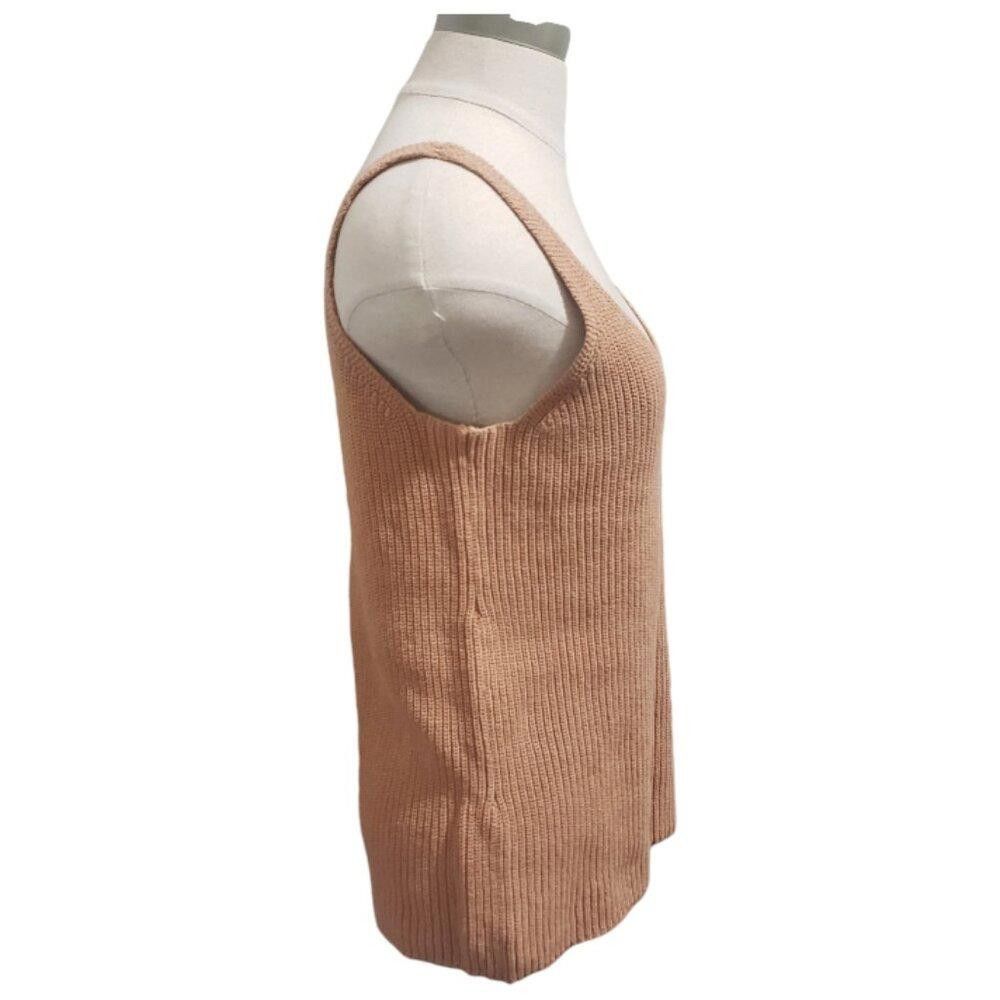 Designer CT1910 The Drop Camel Color Sweater Tank Top S Size S / US 4 / IT 40 - 2 Thumbnail