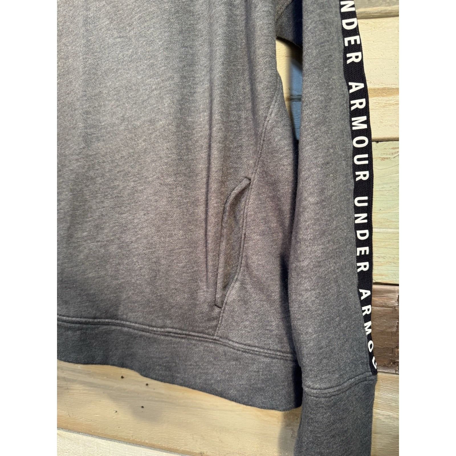 Under Armour UNDER ARMOUR Women's Gray Fleece Loose Turtleneck Pullover H Size L / US 10 / IT 46 - 2 Thumbnail