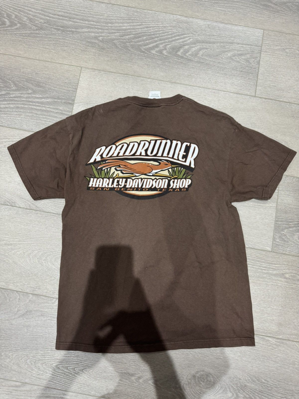 Harley Davidson × Vintage Vintage Brown Harley “Roadrunner” Tee Size US L / EU 52-54 / 3 - 7 Thumbnail