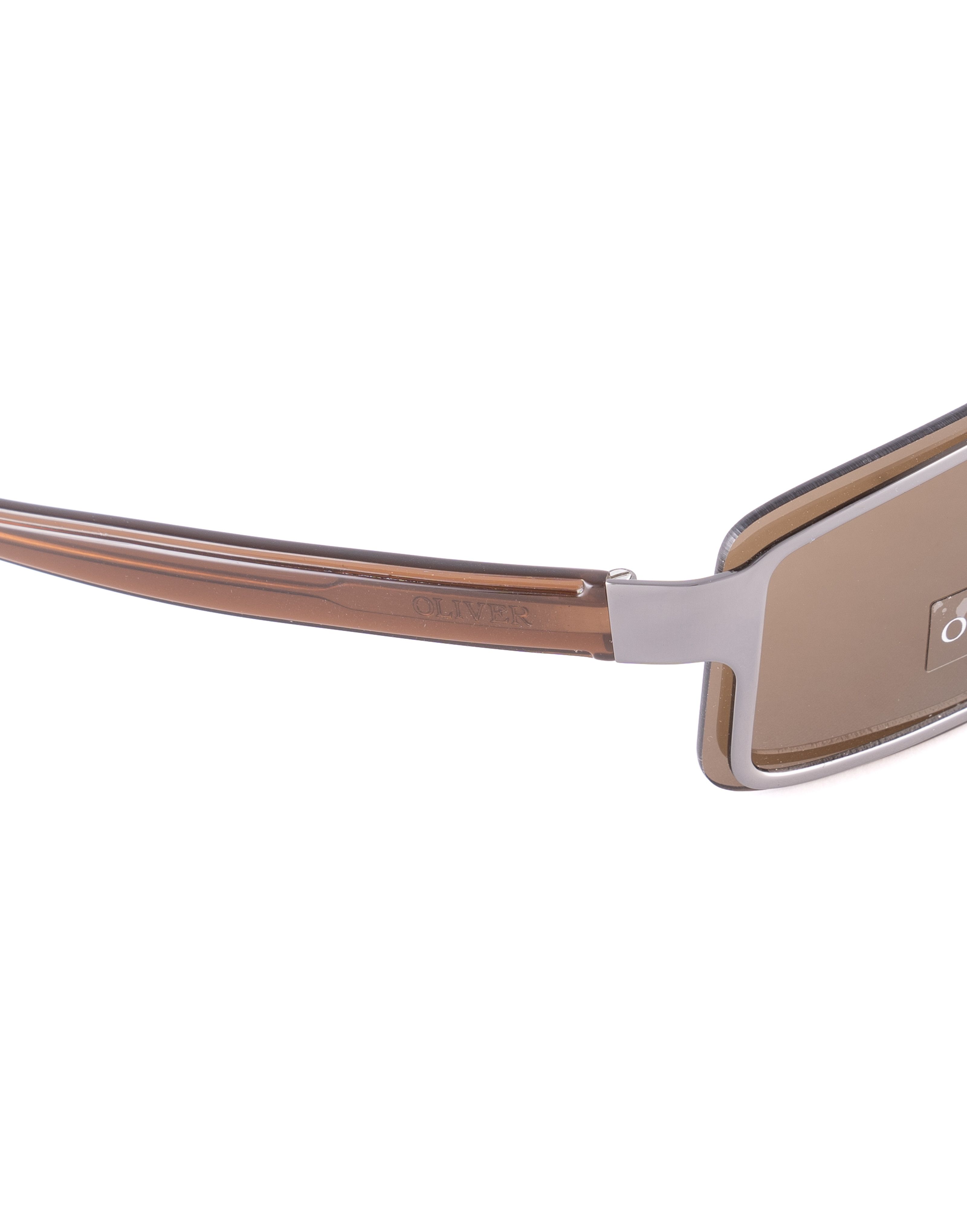 Valentino Oliver by Valentino 90's Brown Rectangular Frame Sunglasses Size ONE SIZE - 3 Thumbnail