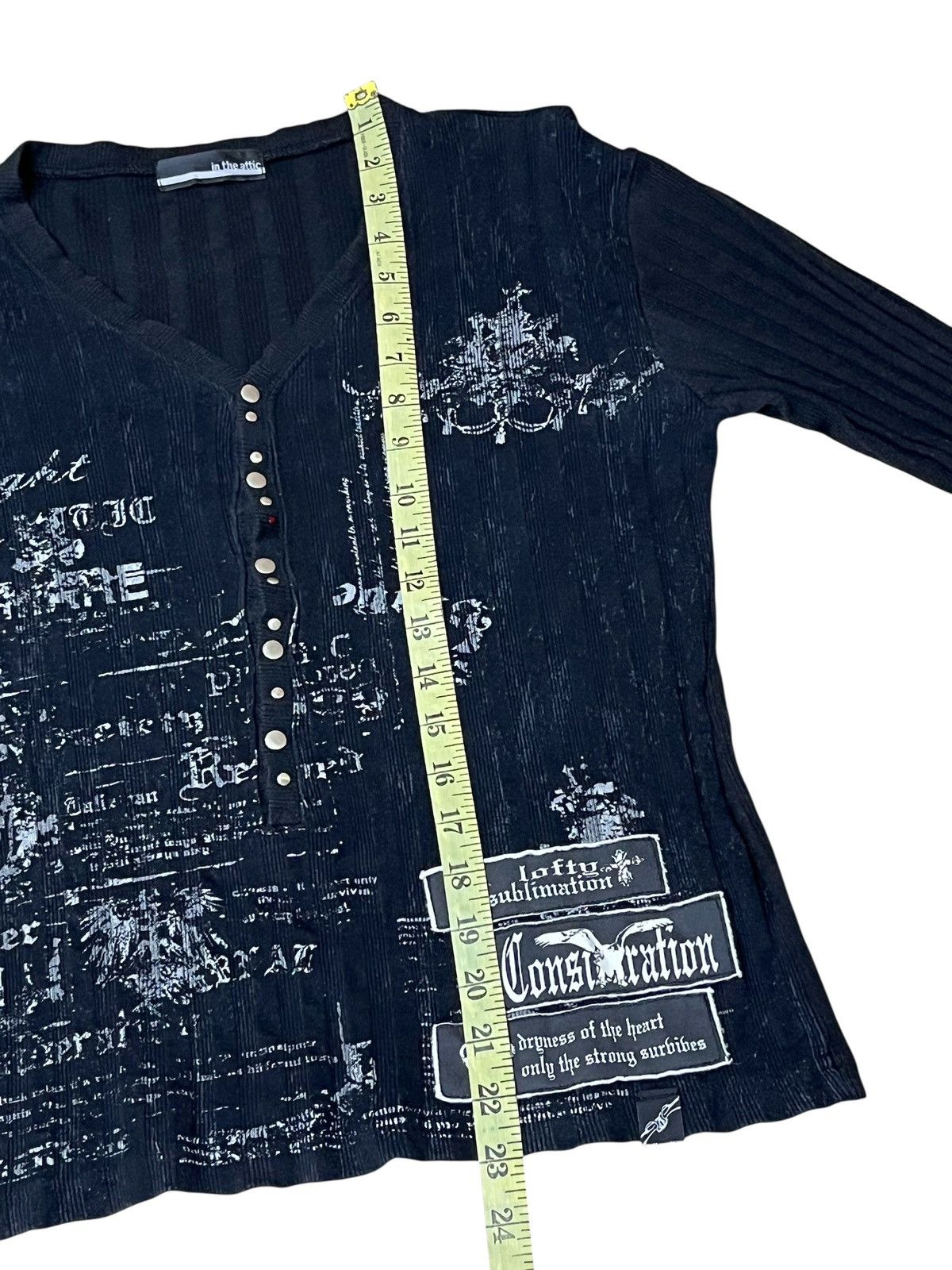 In The Attic Japanese streetwear IN THE ATTIC half button l/s tee shirt Size US M / EU 48-50 / 2 - 13 Thumbnail