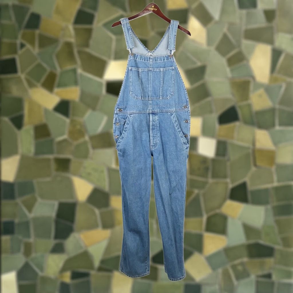 Old Navy VINTAGE Old Navy Riza Overalls Jeans Denim Men Medium Blue 29in Inseam 100% Cotton 90s Theme Jeans Overalls—Shirt? Size US 31 - 1 Thumbnail