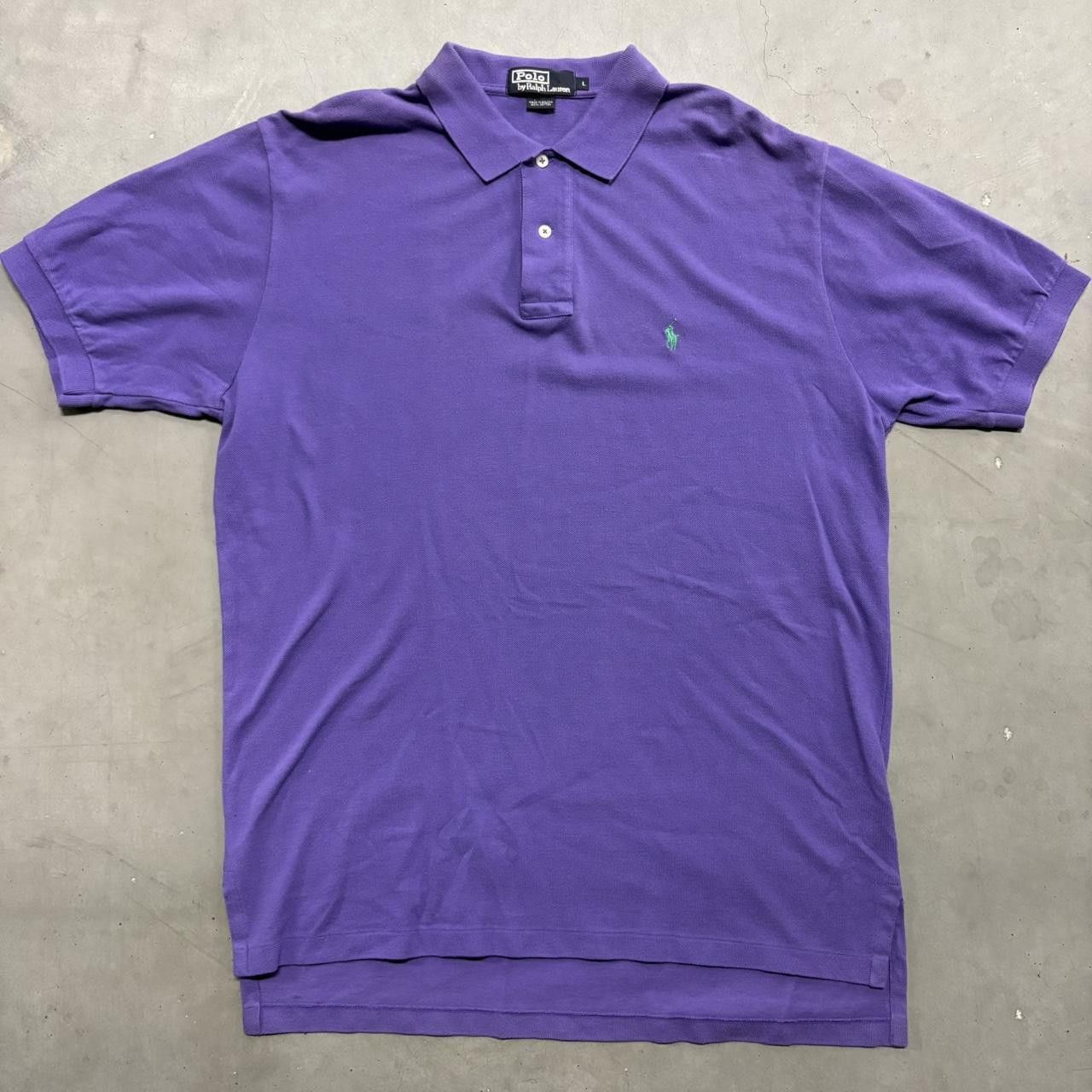Polo Ralph Lauren Crazy Vintage Y2K/2000s Purple Polo Ralph Lauren Polo Short! Size US L / EU 52-54 / 3 - 1 Thumbnail