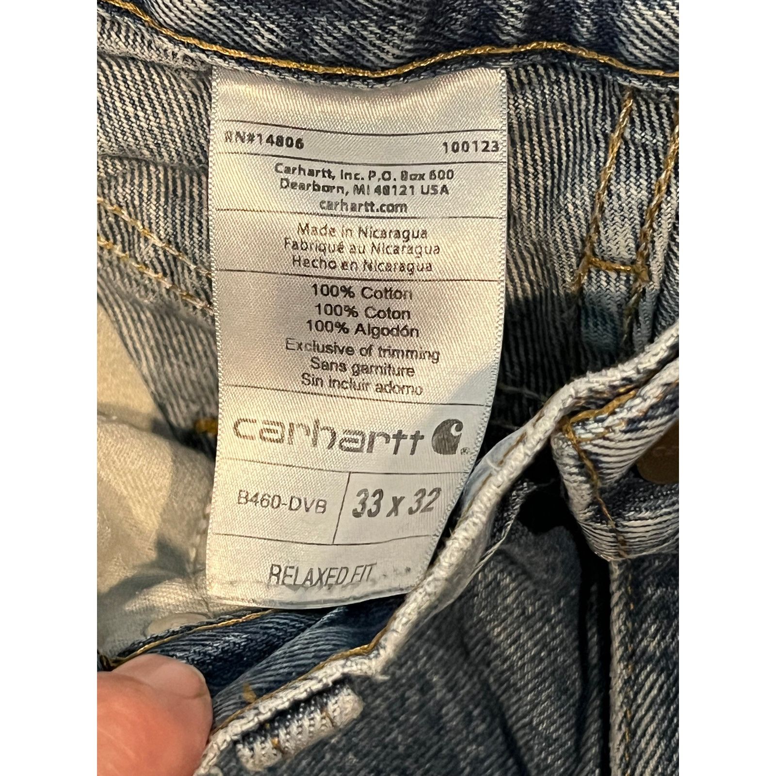 Carhartt Carhartt Relaxed Fit Blue Jeans Mens 33x32 Size US 33 - 3 Thumbnail