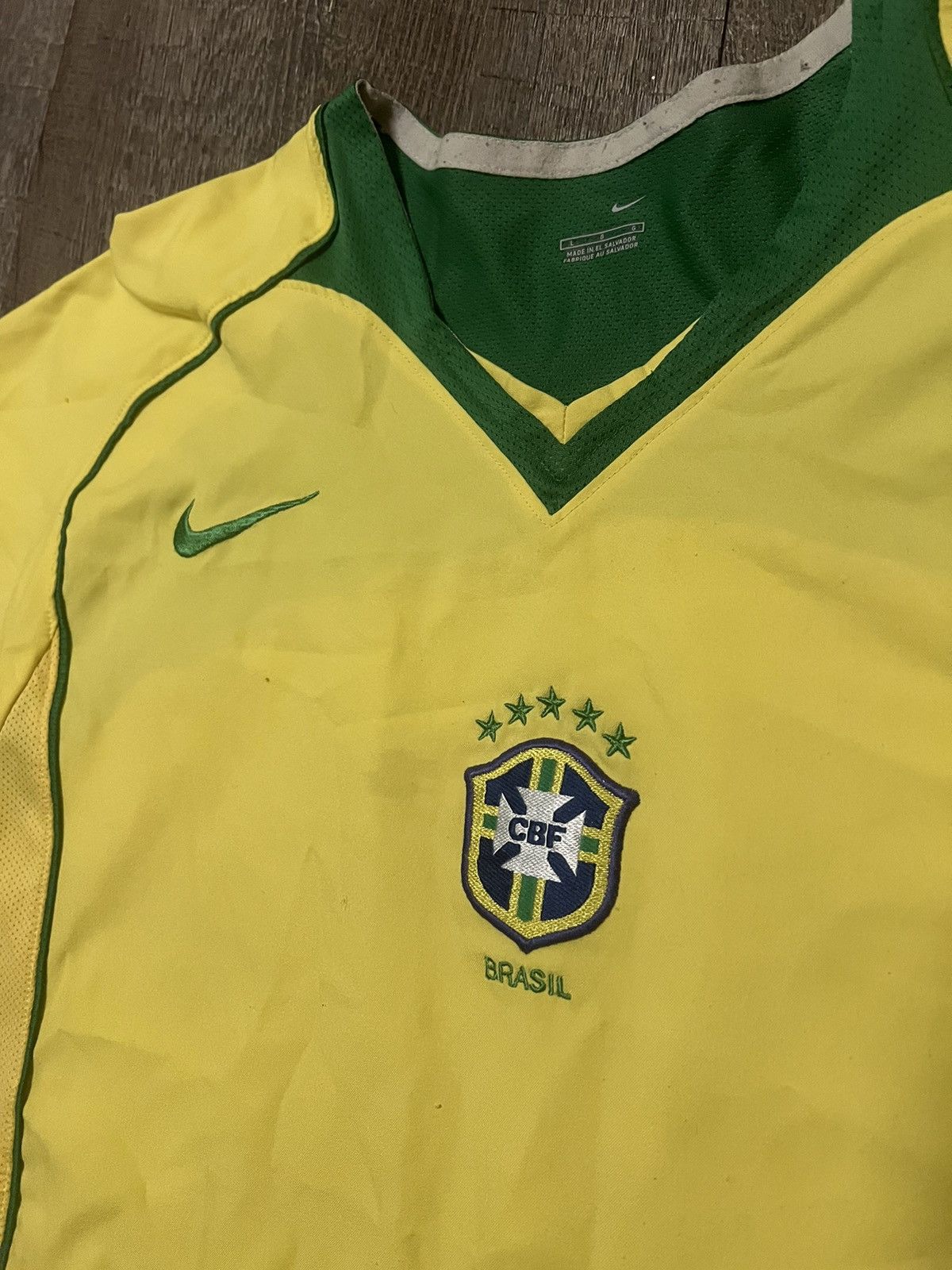 Nike Vintage Nike BRAZIL Home Soccer Jersey Shirt Size Large Size US L / EU 52-54 / 3 - 2 Thumbnail