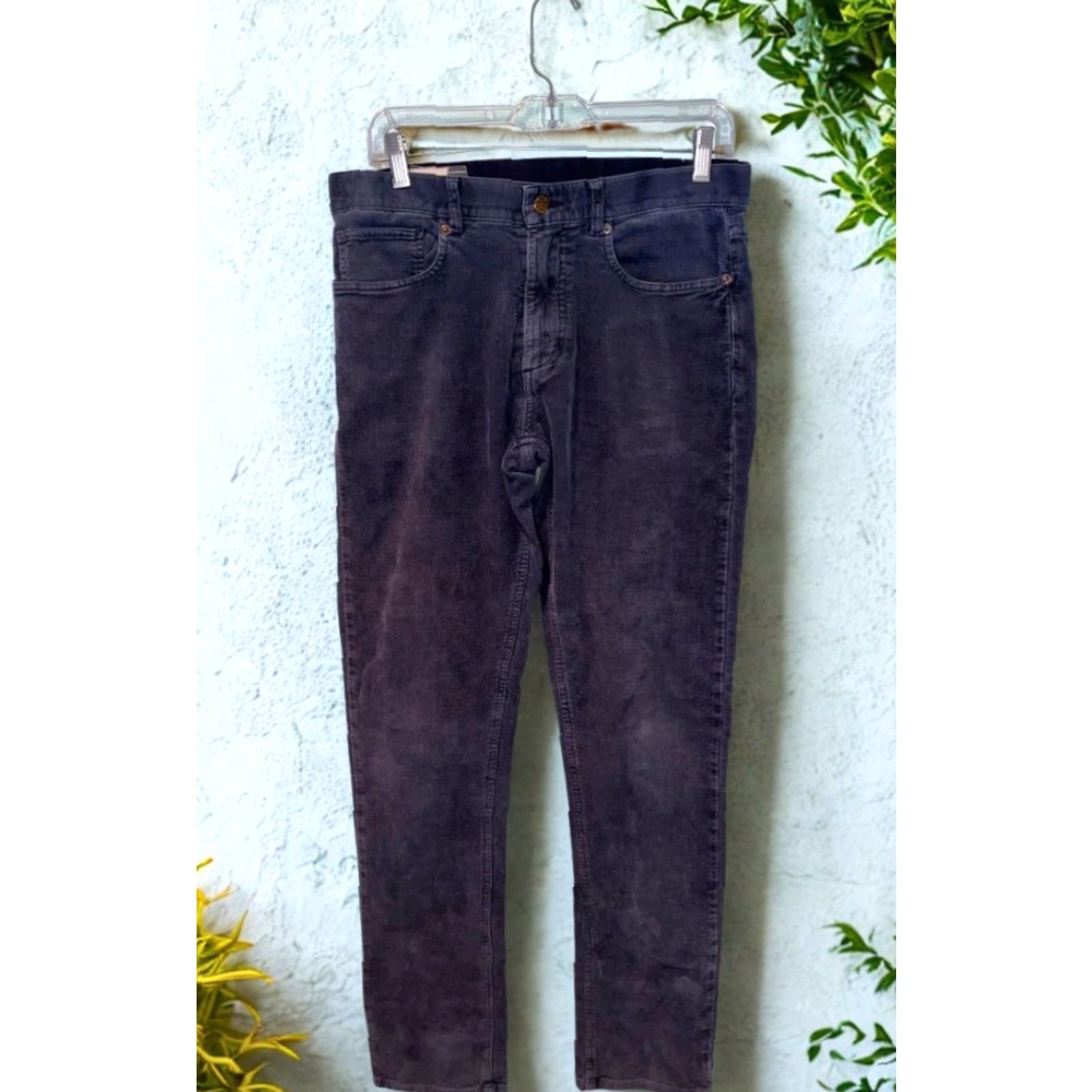 Marine Layer Marine Layer Slim Straight Terry Cord 5 Pocket Pant Washed Black 30x32 Mens Vintage No Size US 30 / EU 46 - 3 Thumbnail