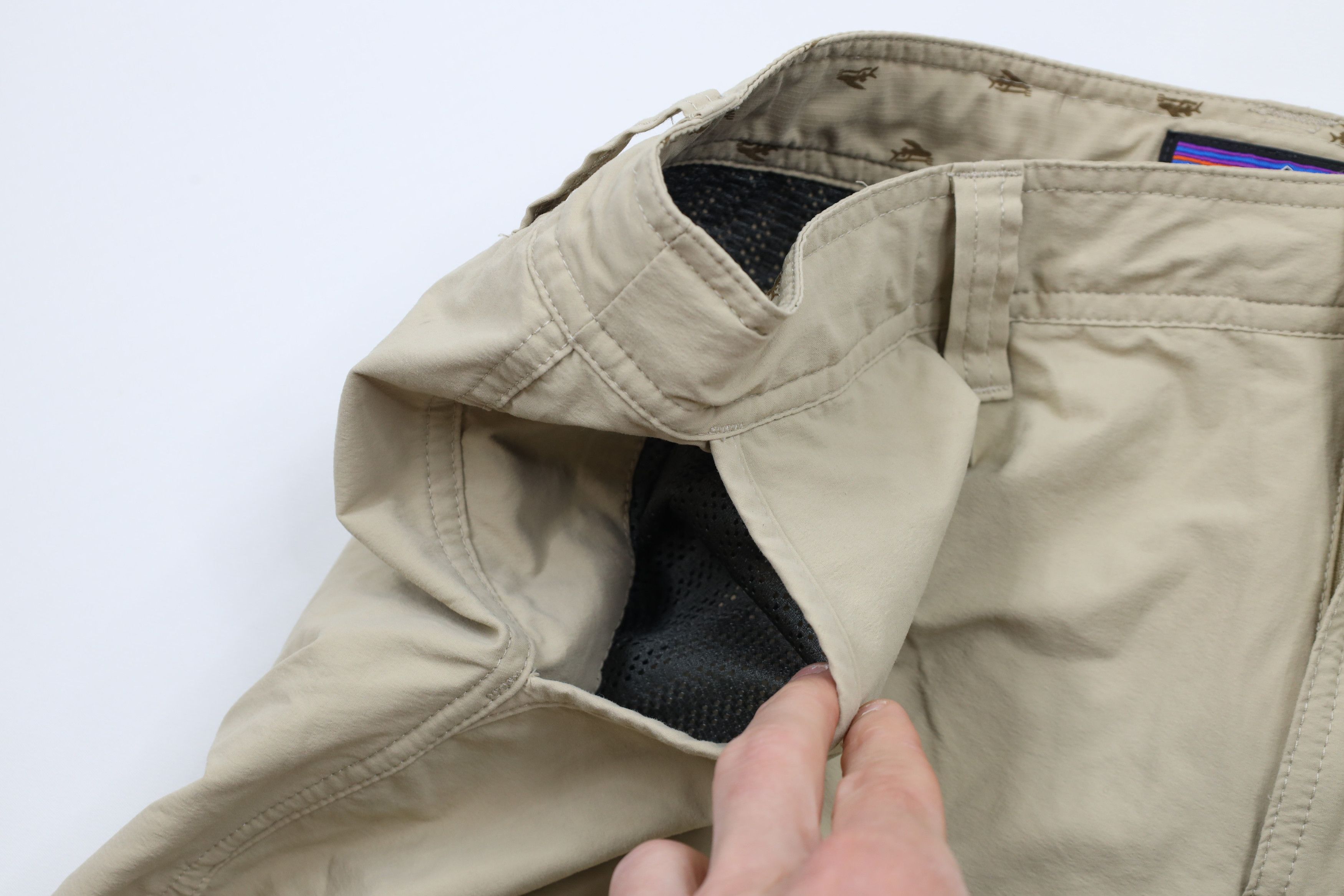 Patagonia × Vintage Patagonia Out Stretch Wavefarer Walk Shorts Beige Tan 20" Size US 36 / EU 52 - 7 Thumbnail