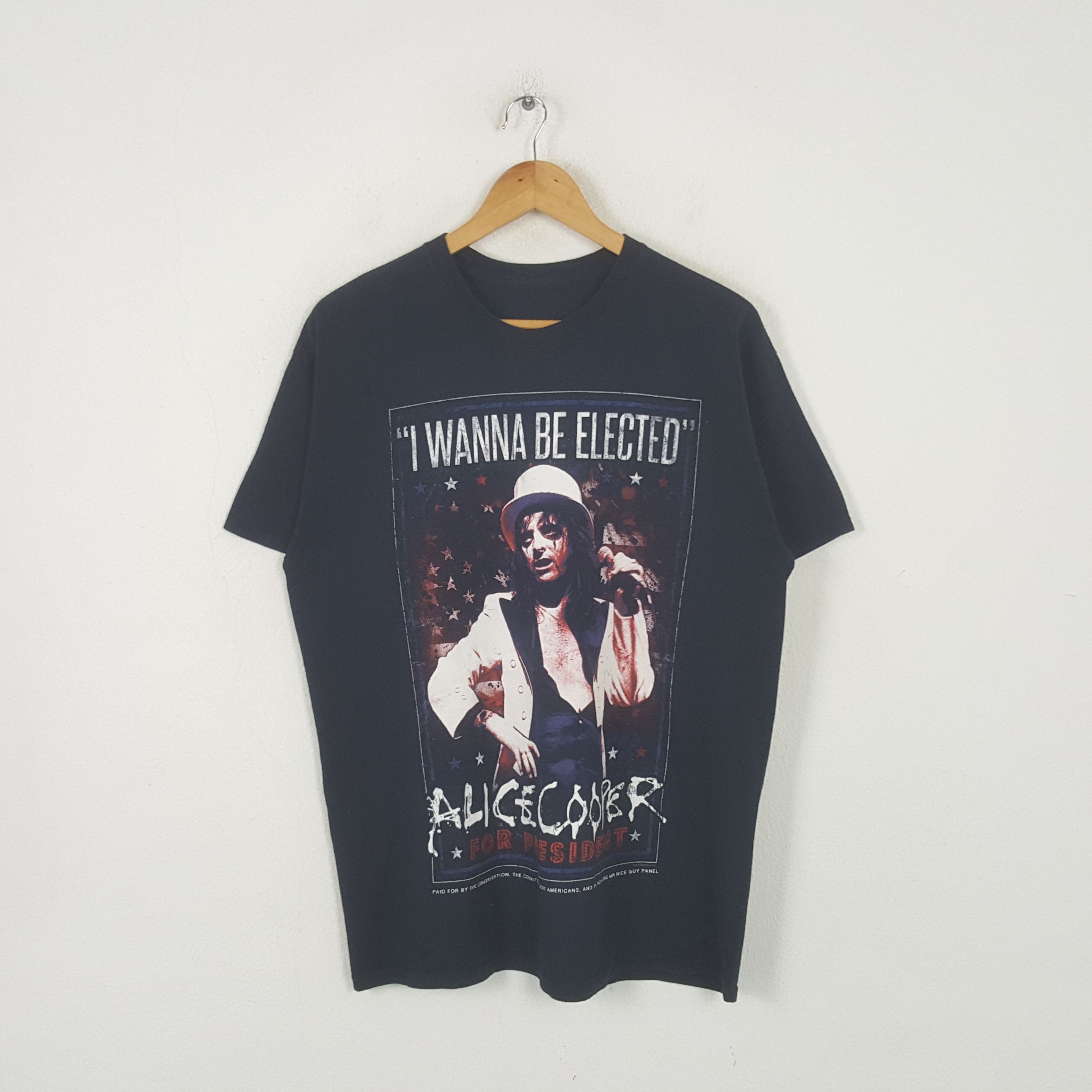 Band Tees Vintage Alice Cooper American Rock Singer Tour Tshirt RR12 Size US L / EU 52-54 / 3 - 1 Thumbnail