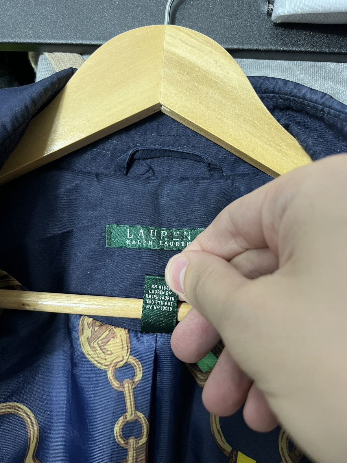 Polo Ralph Lauren 🧥 Lauren Ralph Lauren Equestrian Lined Trench Coat Navy WMNS Size S / US 4 / IT 40 - 14 Thumbnail