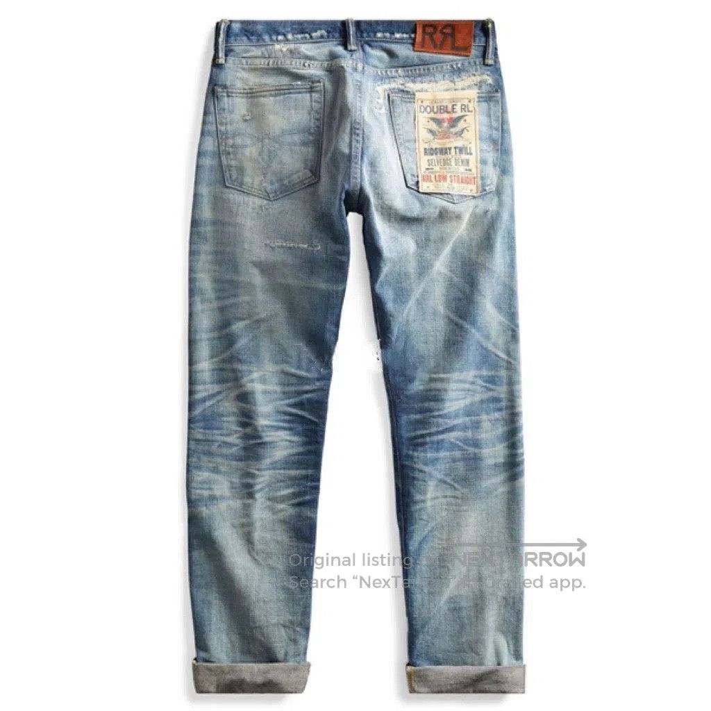 RRL Ralph Lauren 2018 Low Straight Selvedge Jean by RRL. Size US 34 / EU 50 - 3 Thumbnail