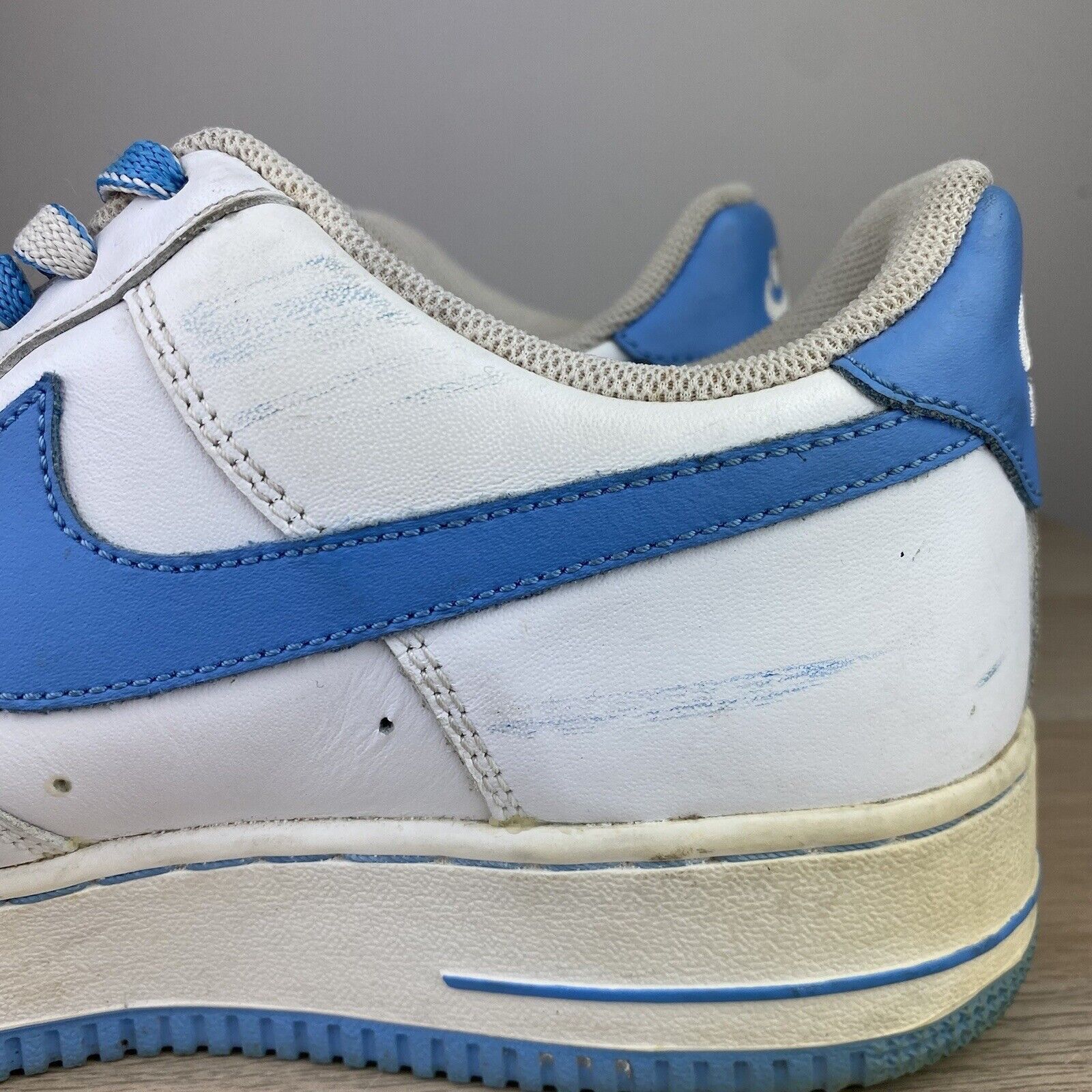 Nike Nike Air Force 1 University Blue Sneakers Size 9 Used Worn Size US 9 / EU 42 - 7 Thumbnail