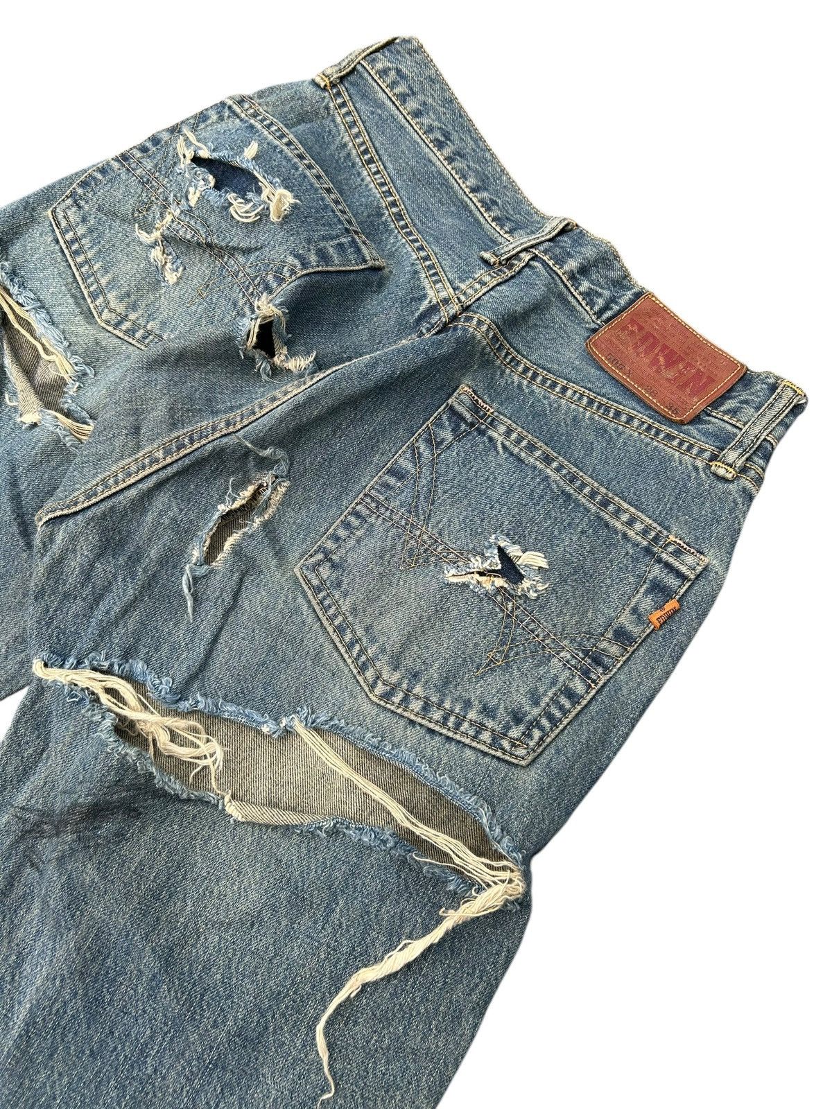 Japanese Brand × Kapital × Vintage Rusty Edwin Selvedge Distressed Denim Jeans Size US 27 - 10 Thumbnail