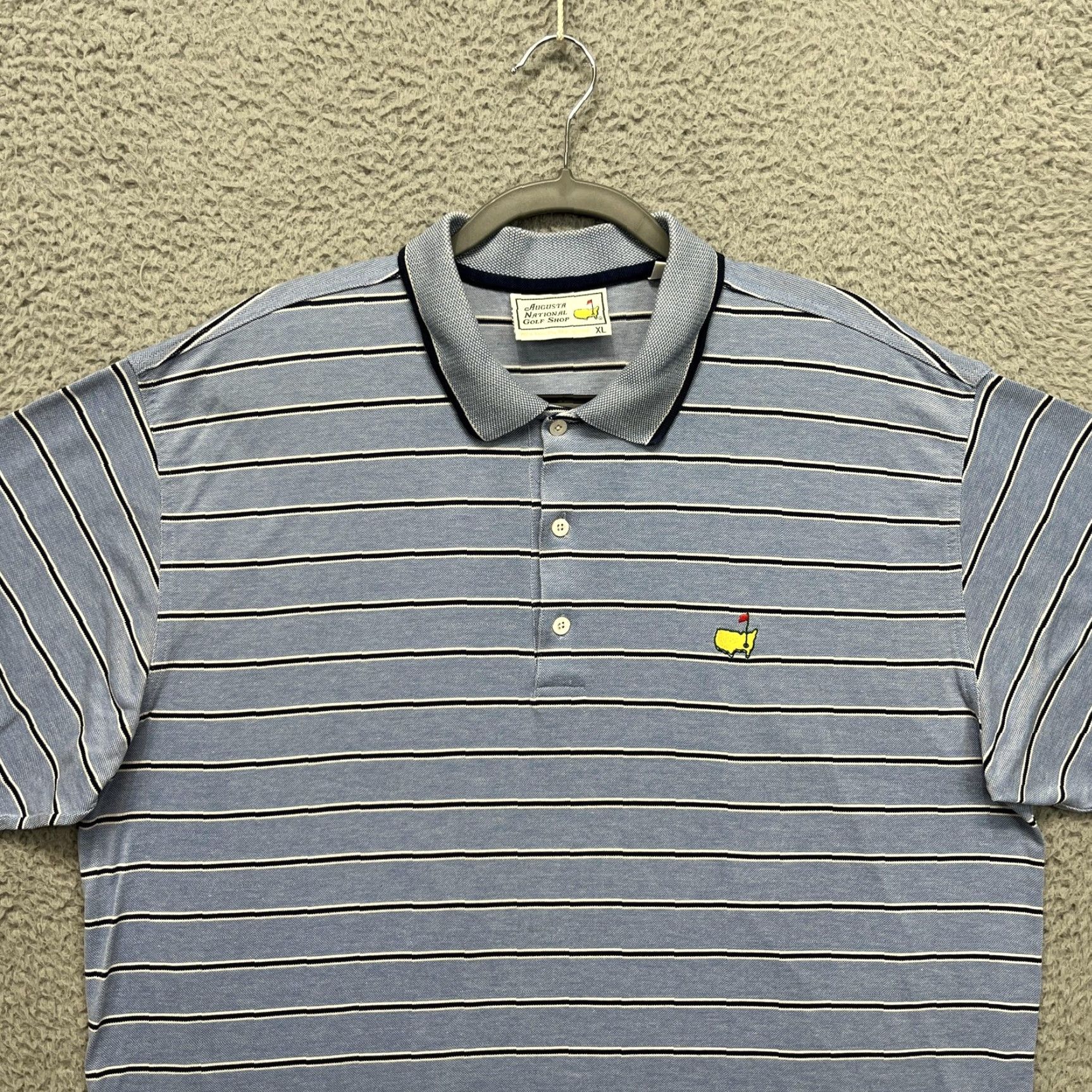 Vintage VINTAGE Augusta National Masters Polo Shirt Mens XL Blue Stripe Logo Augusta National Hong Kong Polo Shirts Size US XL / EU 56 / 4 - 3 Thumbnail