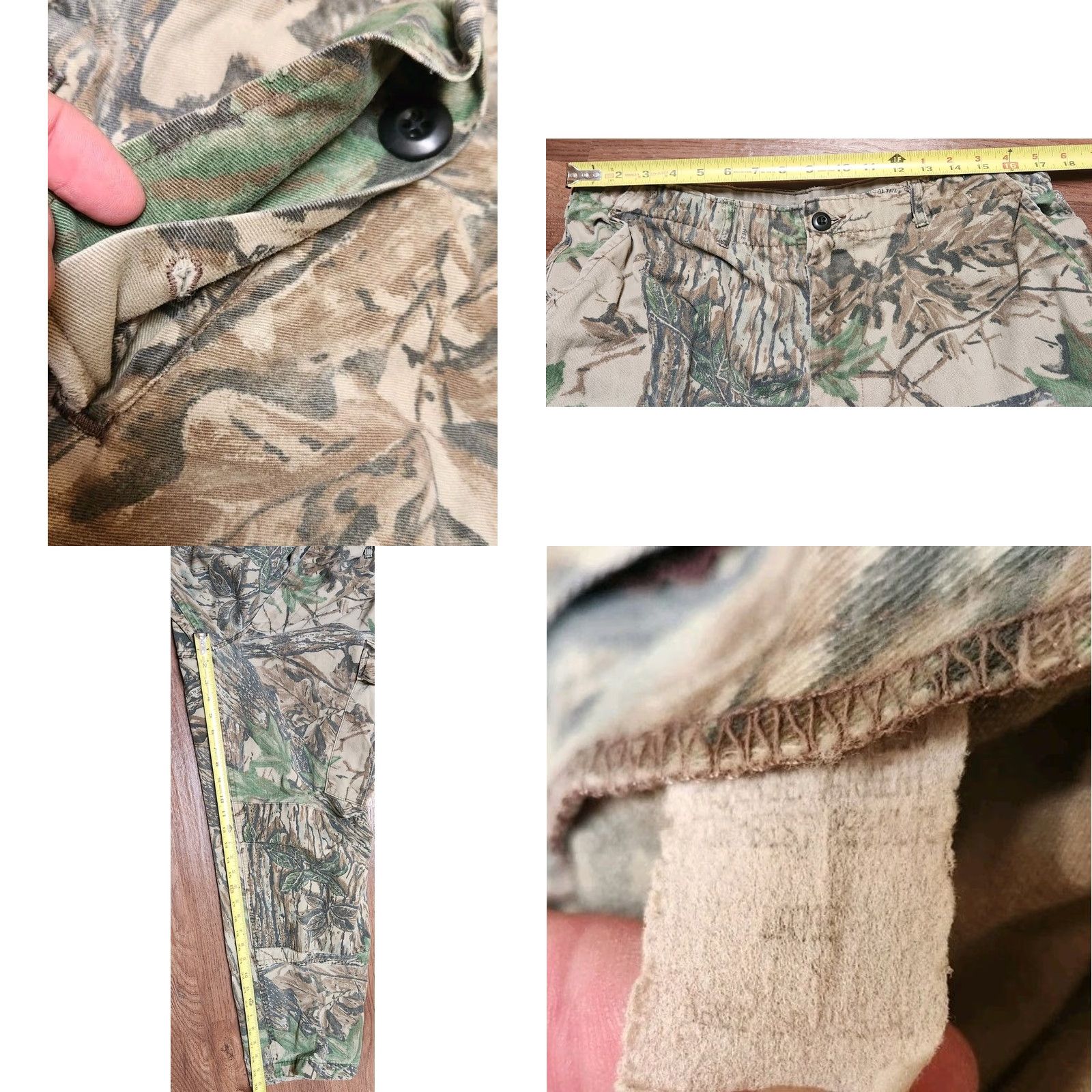 Realtree VINTAGE Rattlers Realtree Camo Cargo Pants Men's 34x30 Large USA Made Size US 33 - 8 Thumbnail