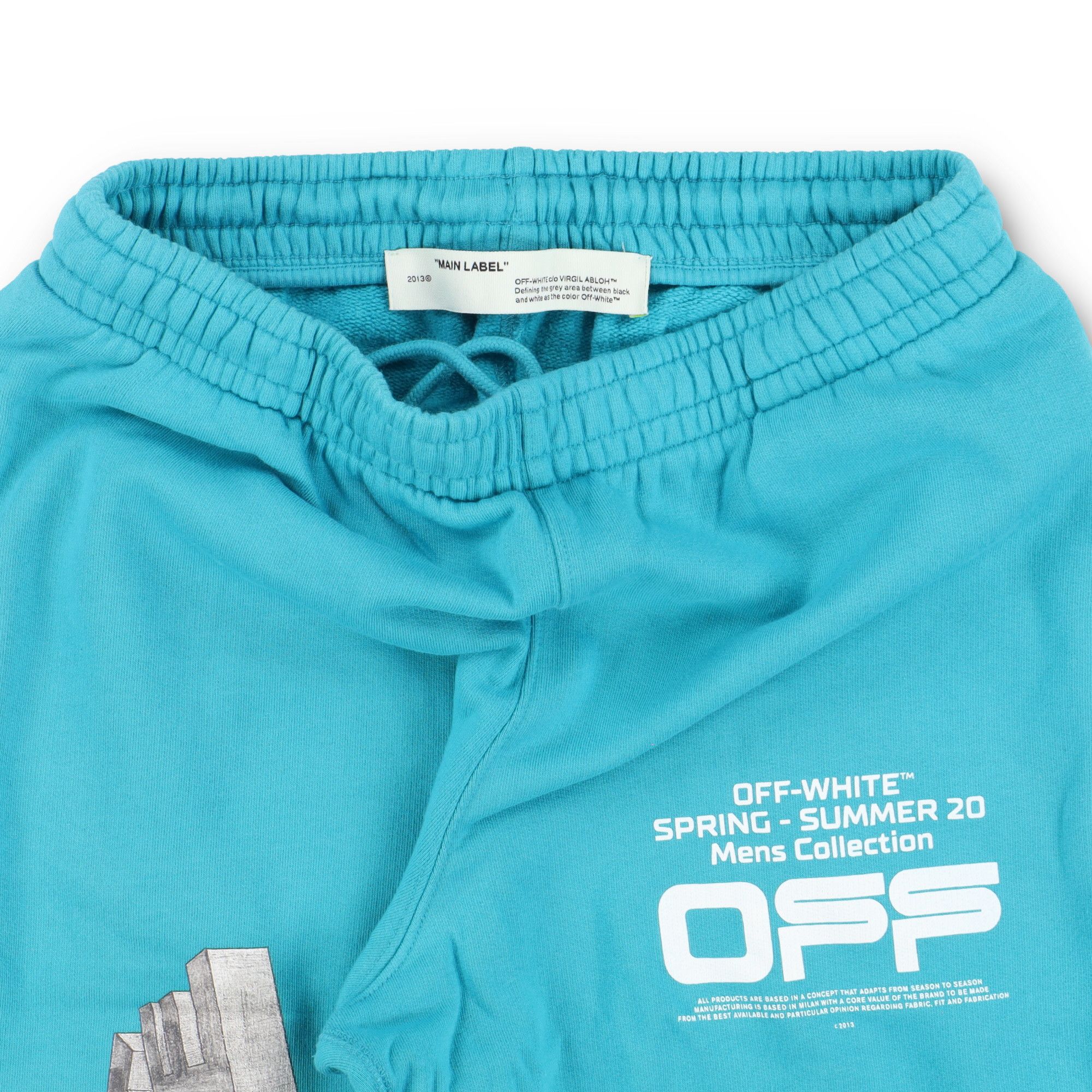 Off-White Petrol Blue Wavy Line Logo Arrows Sweatpants Size US 32 / EU 48 - 5 Thumbnail