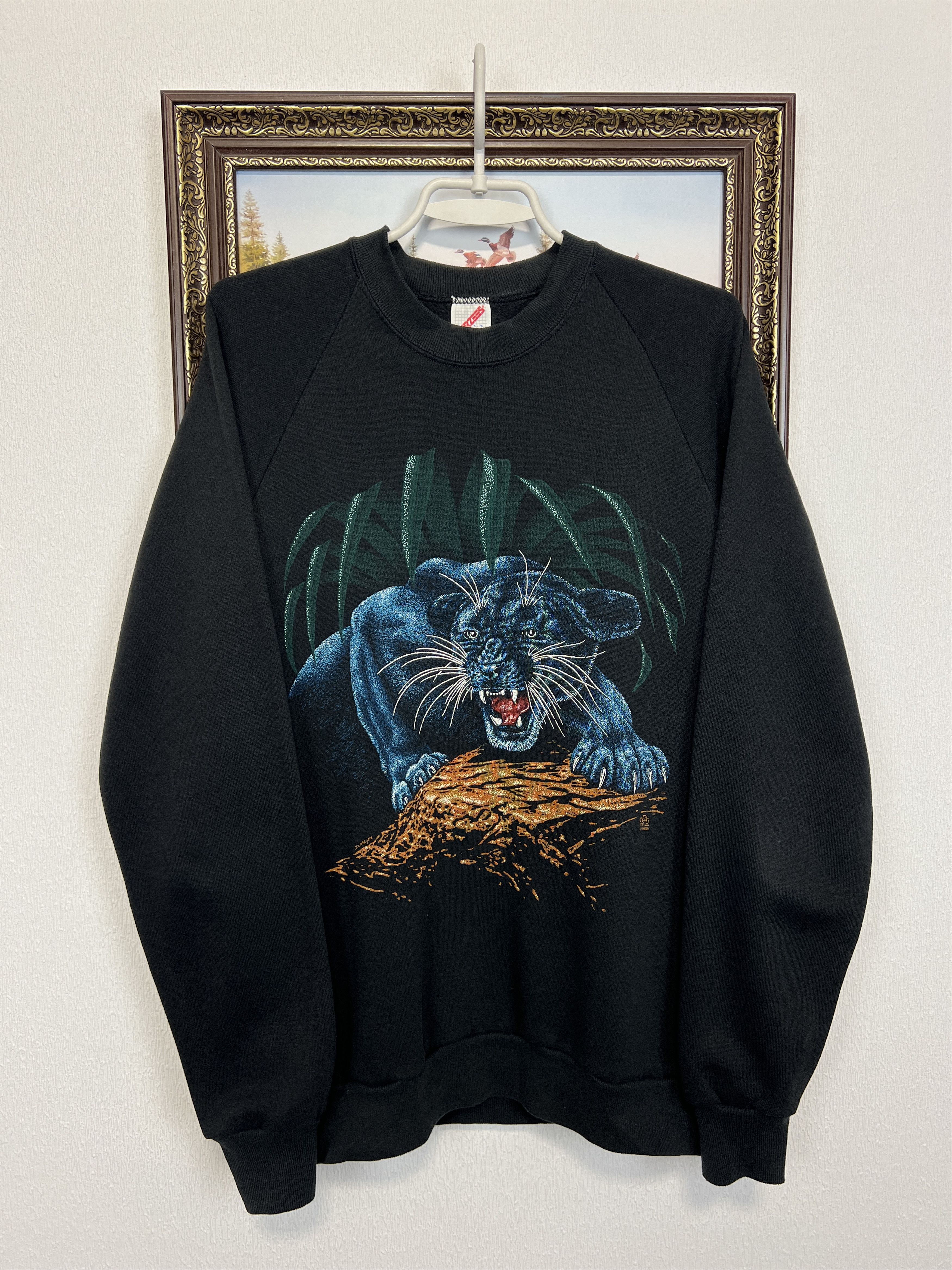 Vintage Black Panthers Wild Animal Over Print Sweatshirt Crewneck Size US L / EU 52-54 / 3 - 1 Thumbnail