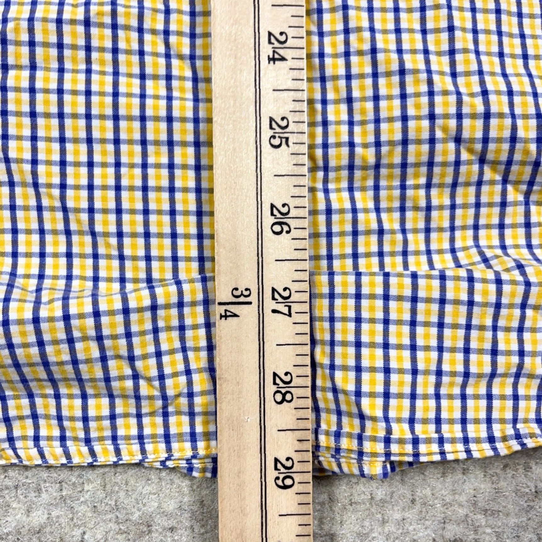 Ralph Lauren Ralph Lauren Shirt Men Medium Yellow Blue Button Up Blake Tattersall Plaid Dress Shirt Size 40R - 6 Thumbnail