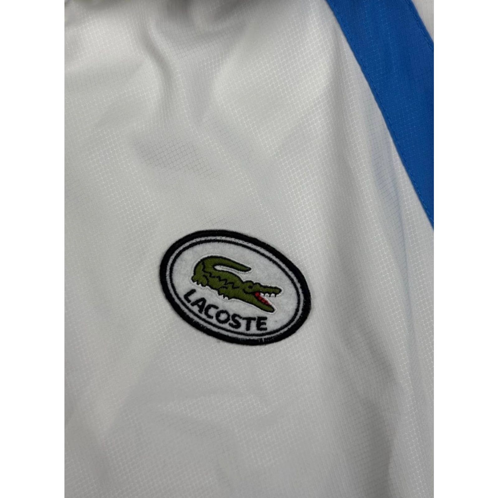 Lacoste VINTAGE Lacoste Nylon Tracksuit Jacket And Pants Men 3XL White Tracksuit Mens 3XL White Lacoste Nylon Pockets Logo Zip Size 48R - 4 Thumbnail