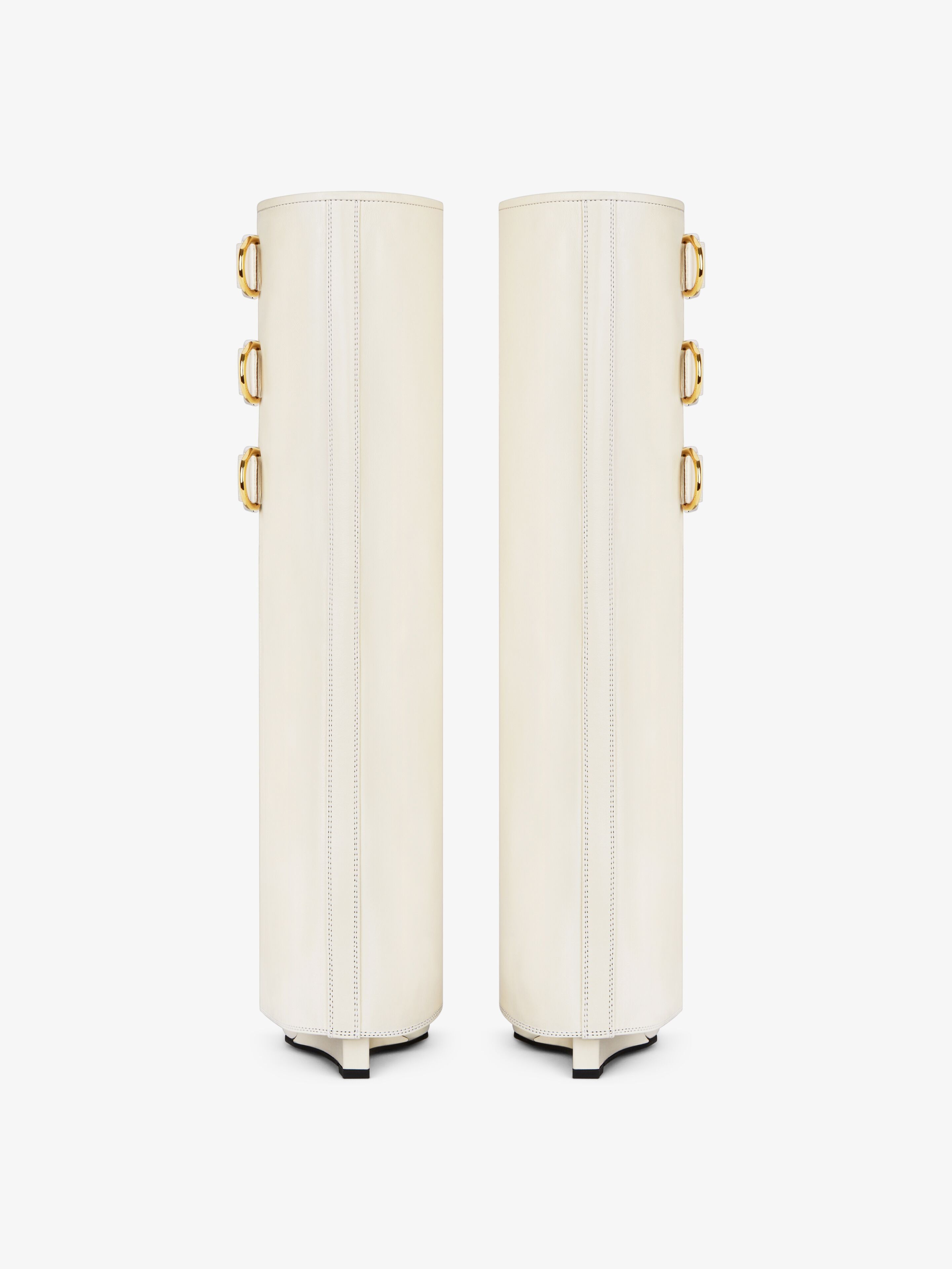 Givenchy oc11z0725 Shark Lock Boots in Ivory Size US 8 / IT 38 - 6 Thumbnail