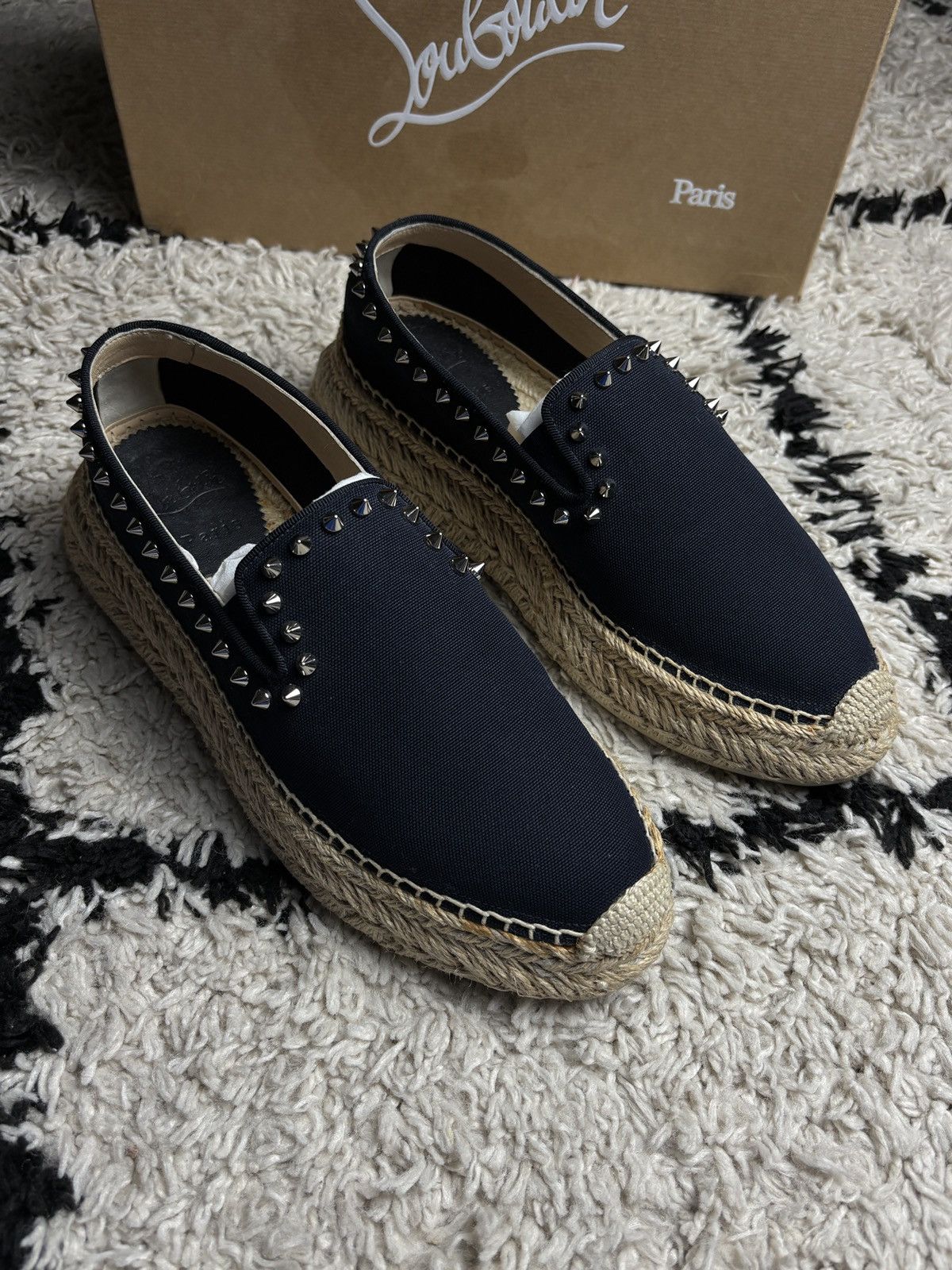 Christian Louboutin Christian Louboutin Spiked Espaboat Espadrille Luxury Shoes Size US 9 / IT 39 - 1 Thumbnail