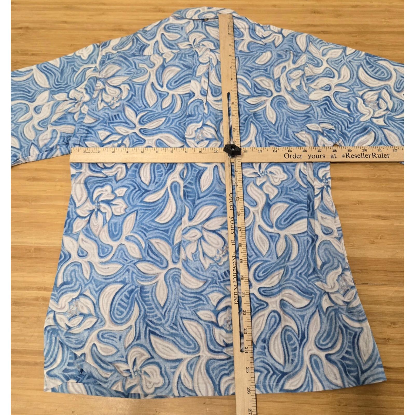 ALOHAS Manoa Shirt Company Shirt Mens Small Blue White Hawaiian Aloha Floral Button Up Size US S / EU 44-46 / 1 - 6 Thumbnail