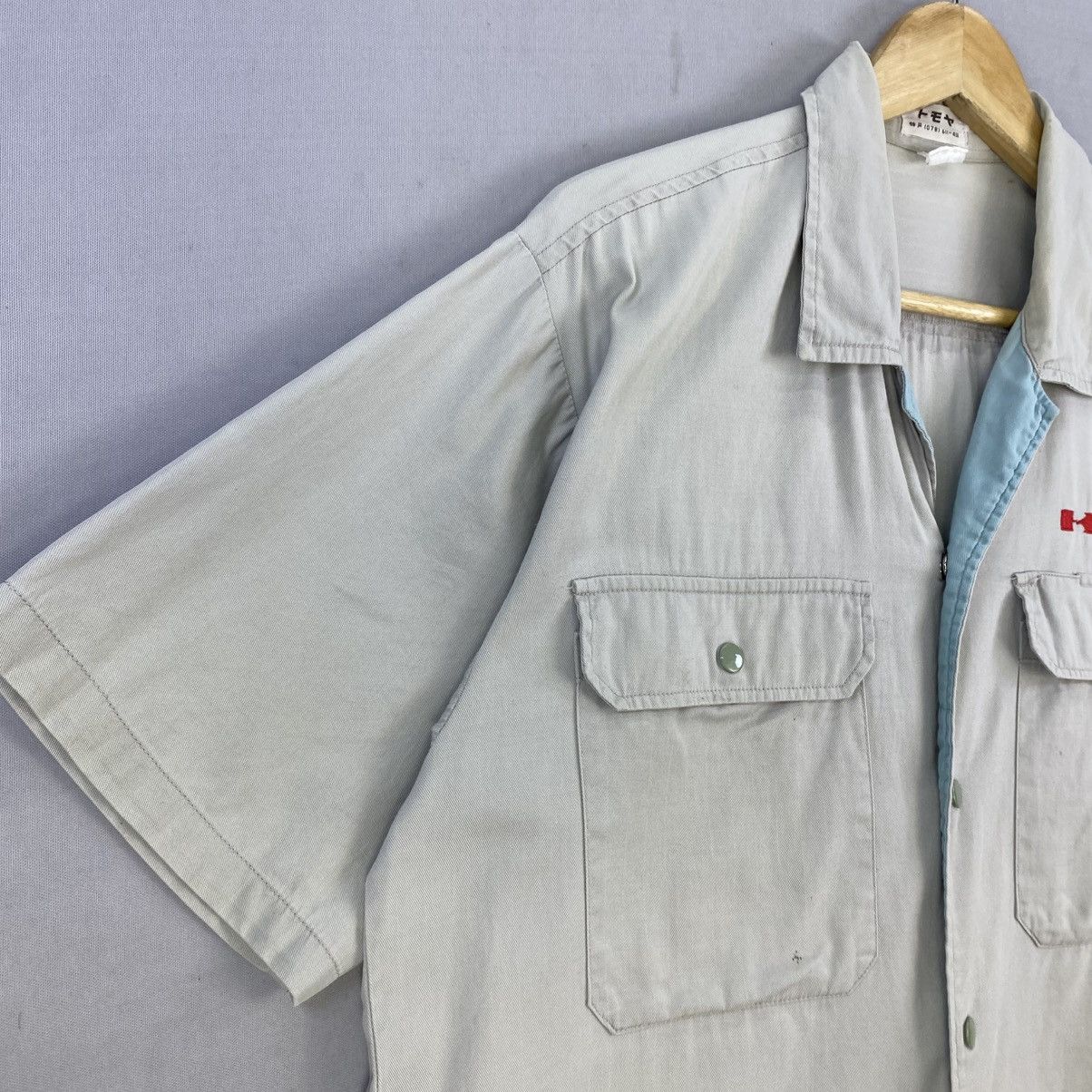Japanese Brand Vintage Kawasaki Work Shirt Button-Up Size US M / EU 48-50 / 2 - 2 Thumbnail