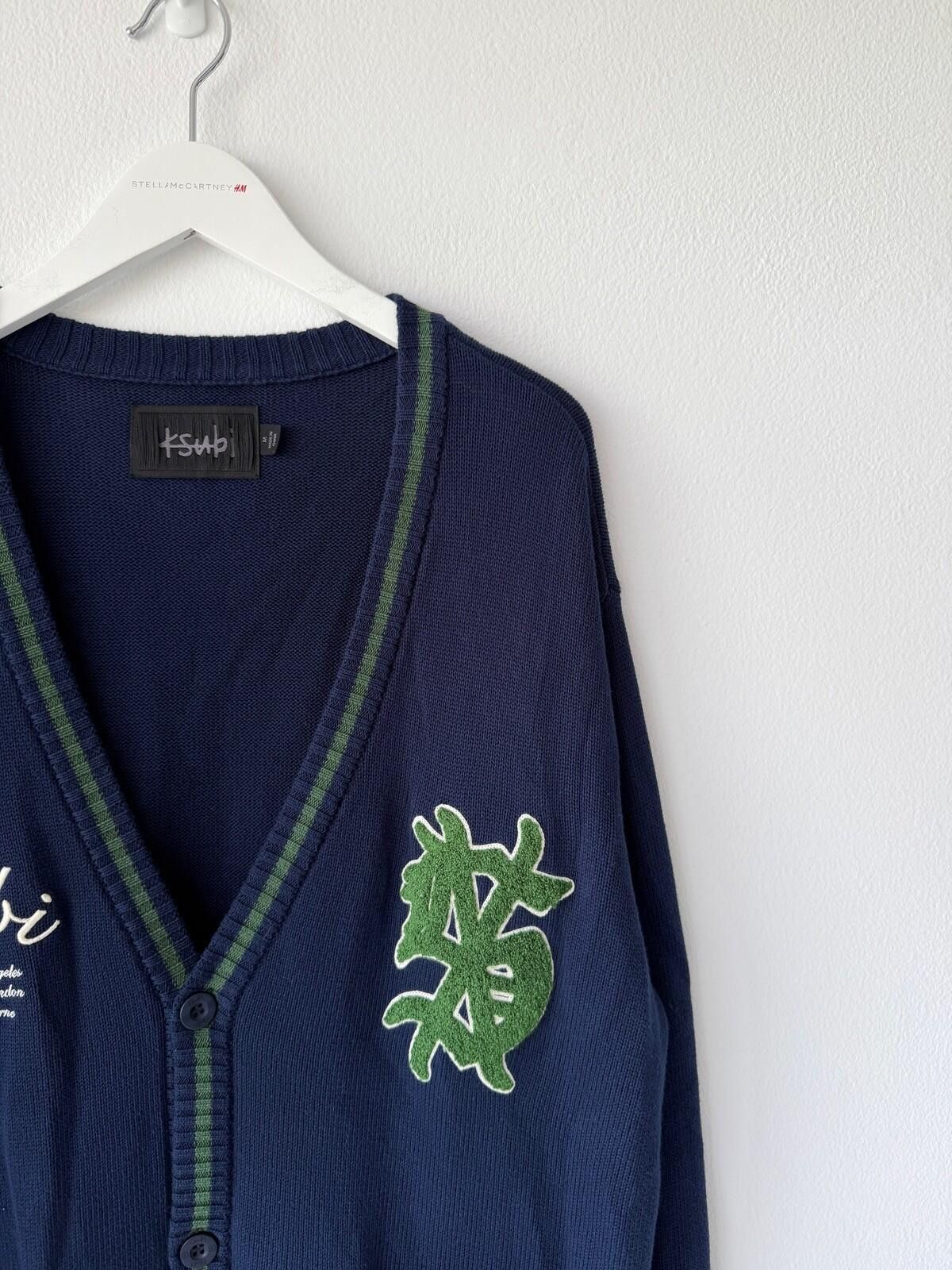 Ksubi new Ksubi mens cardigan knit jumper shirt navy medium m Size US M / EU 48-50 / 2 - 3 Thumbnail