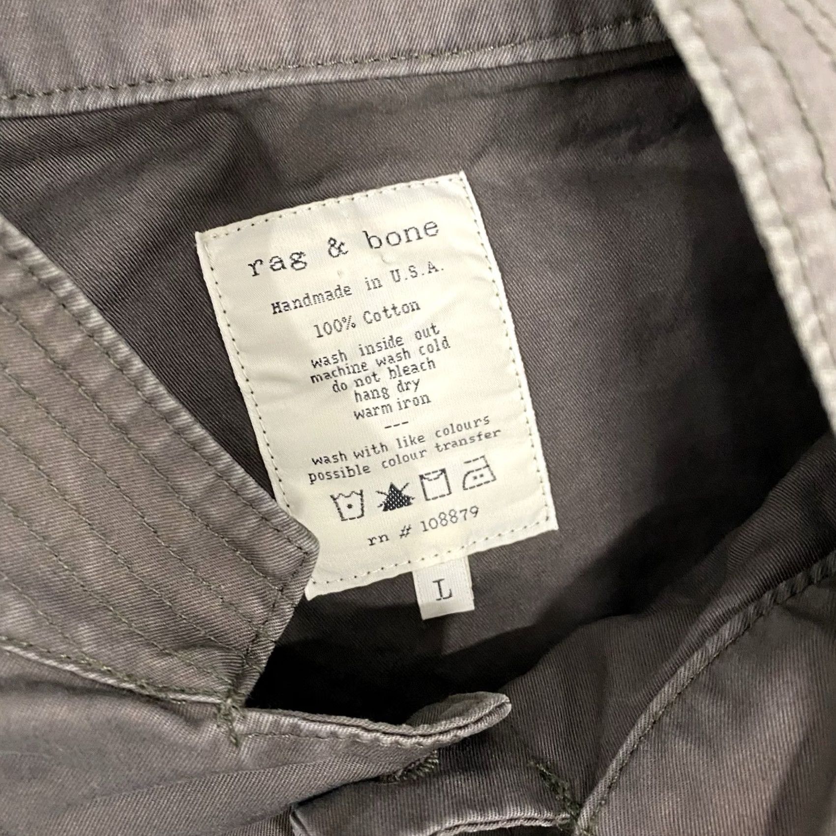 Rag & Bone VINTAGE rag & bone Jacket Grey L Men’s Military Shirt? Size US L / EU 52-54 / 3 - 4 Thumbnail