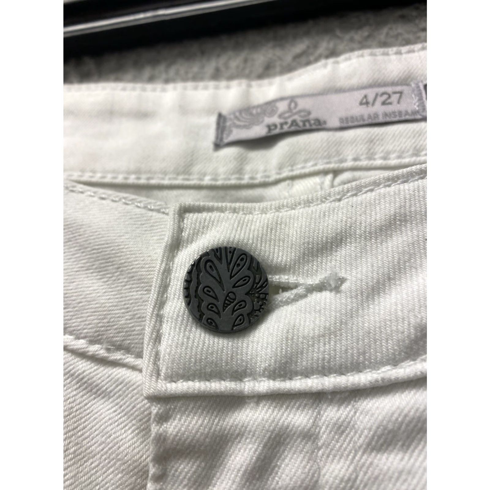 Prana prAna Jeans Chino Pant Women’s 30x30 White Boot Cut Pockets Size 30" / US 8 / IT 44 - 3 Thumbnail
