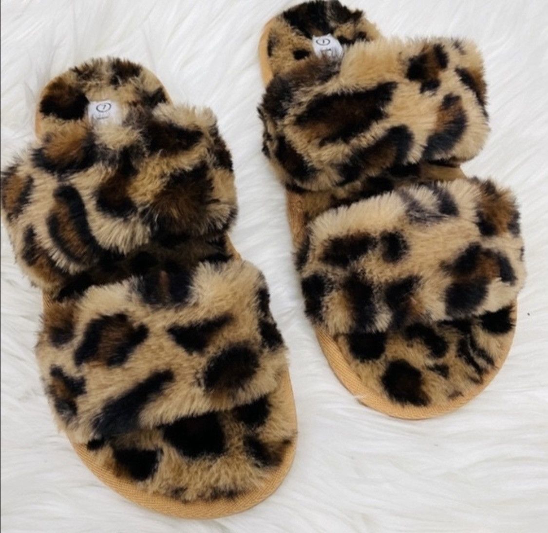 Other PLUSH LEOPARD SQUARE TOE SLIPPERS SZ 8 Size US 8 / IT 38 - 1 Thumbnail