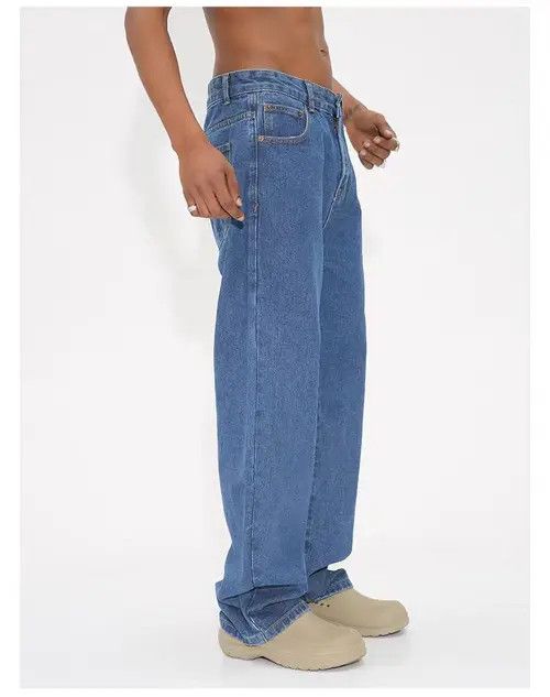 VIBE Vintage Street Casual Straight Leg Dark Blue Jeans Size US 32 / EU 48 - 3 Thumbnail