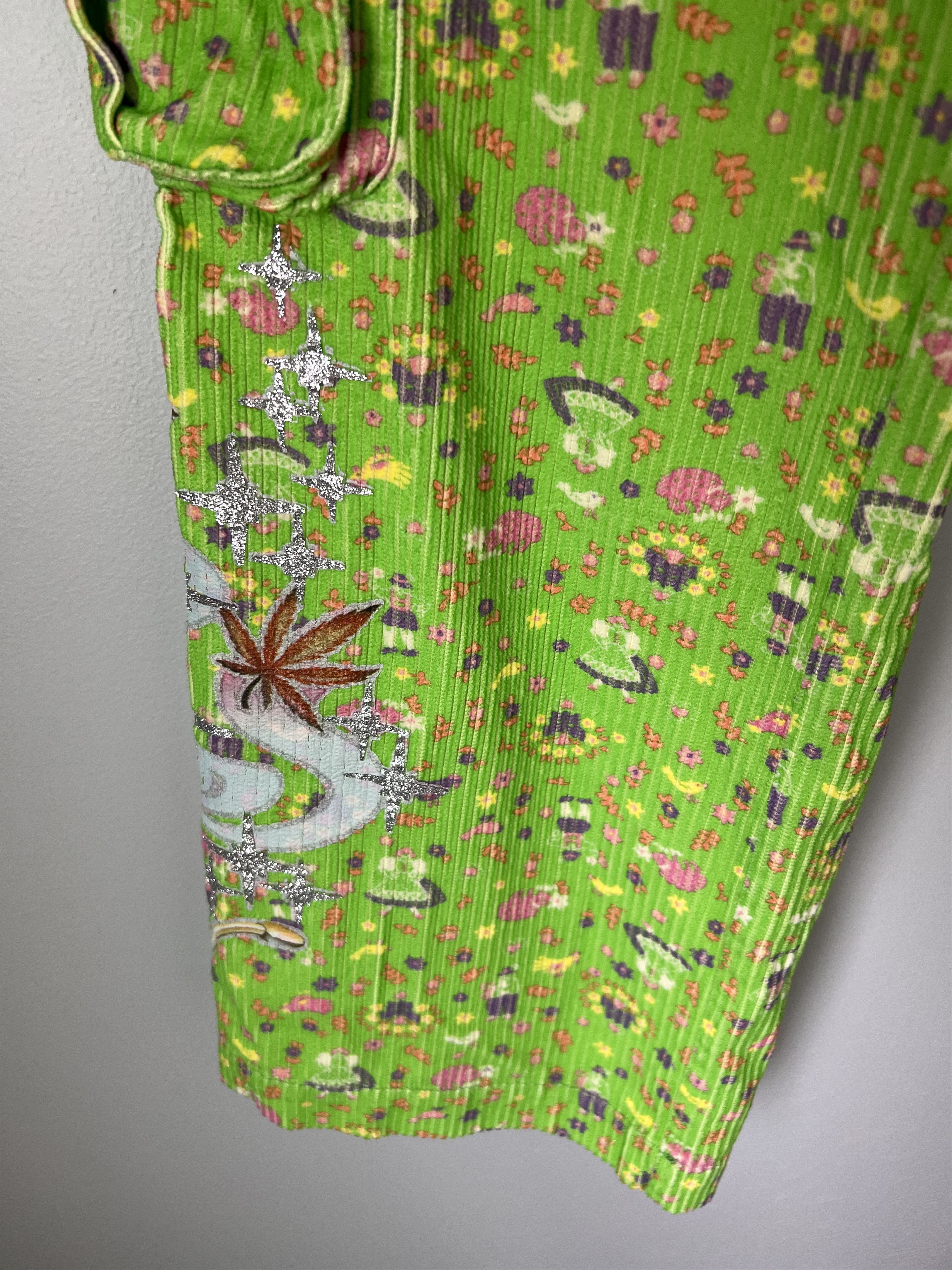 ERL ERL Printed Corduroy Cargo Pants in Green Size US 34 / EU 50 - 5 Thumbnail