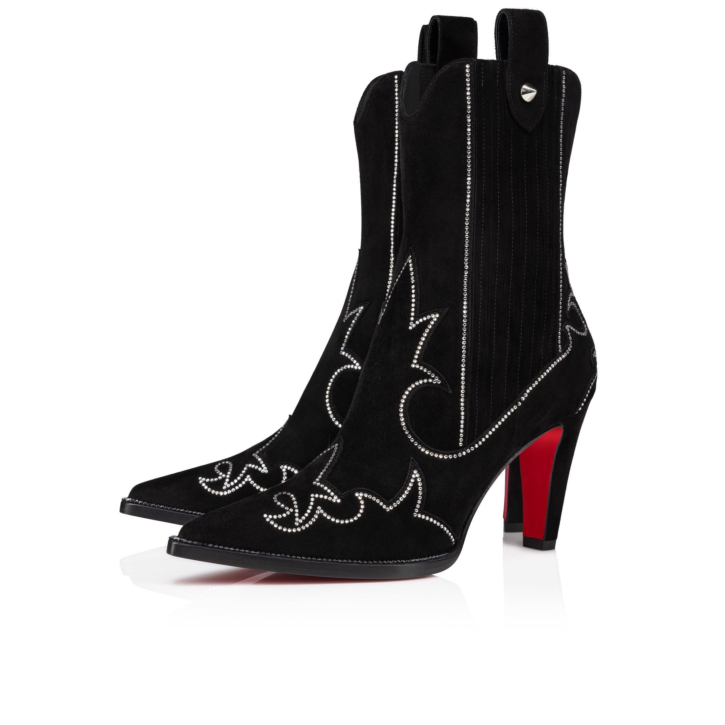 Christian Louboutin Santigag Strass 85mm Black Size US 9 / IT 39 - 1 Thumbnail