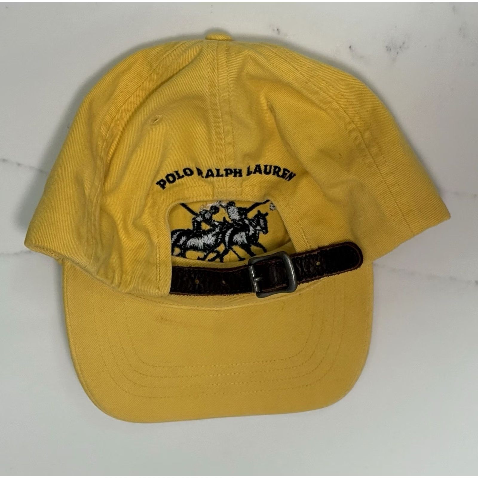 Polo Ralph Lauren VINTAGE Polo Ralph Lauren Rugby Match Strapback Hat OSFA Yellow Unstructured Mens Size US M / EU 48-50 / 2 - 3 Thumbnail