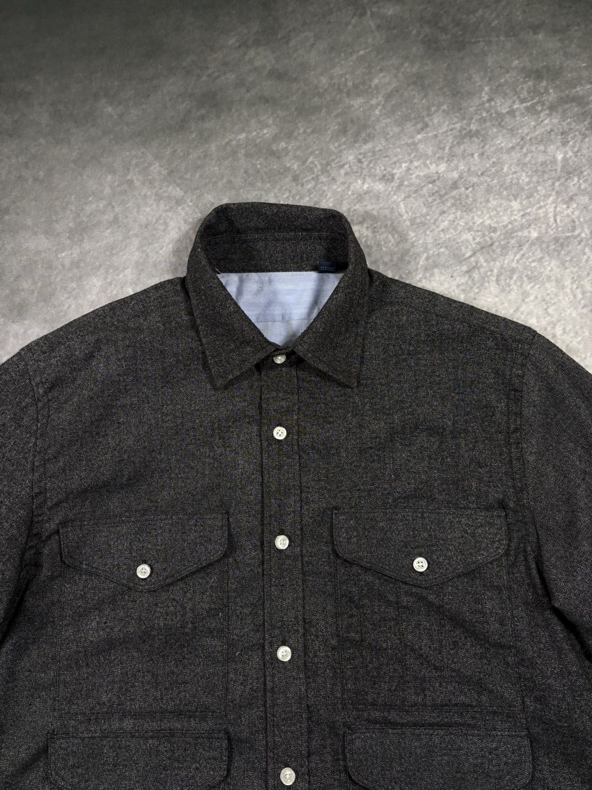 Vintage Cargo Shirt Multi Pocket Button Up Speckled Quilt Lined John Size US M / EU 48-50 / 2 - 4 Thumbnail